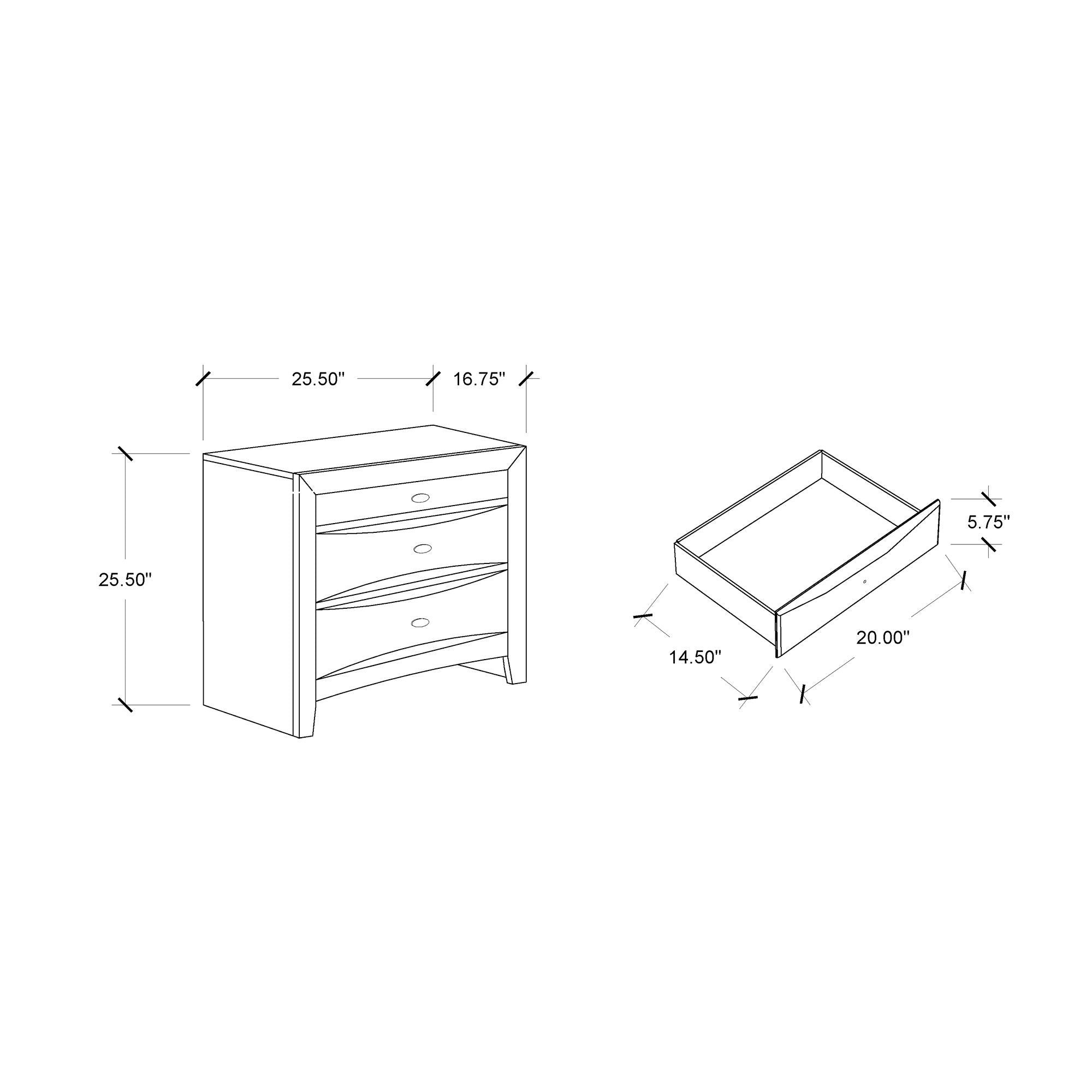 Lucille - 5 Piece Bedroom Set With Storage Drawers And Bookcase Headboard
