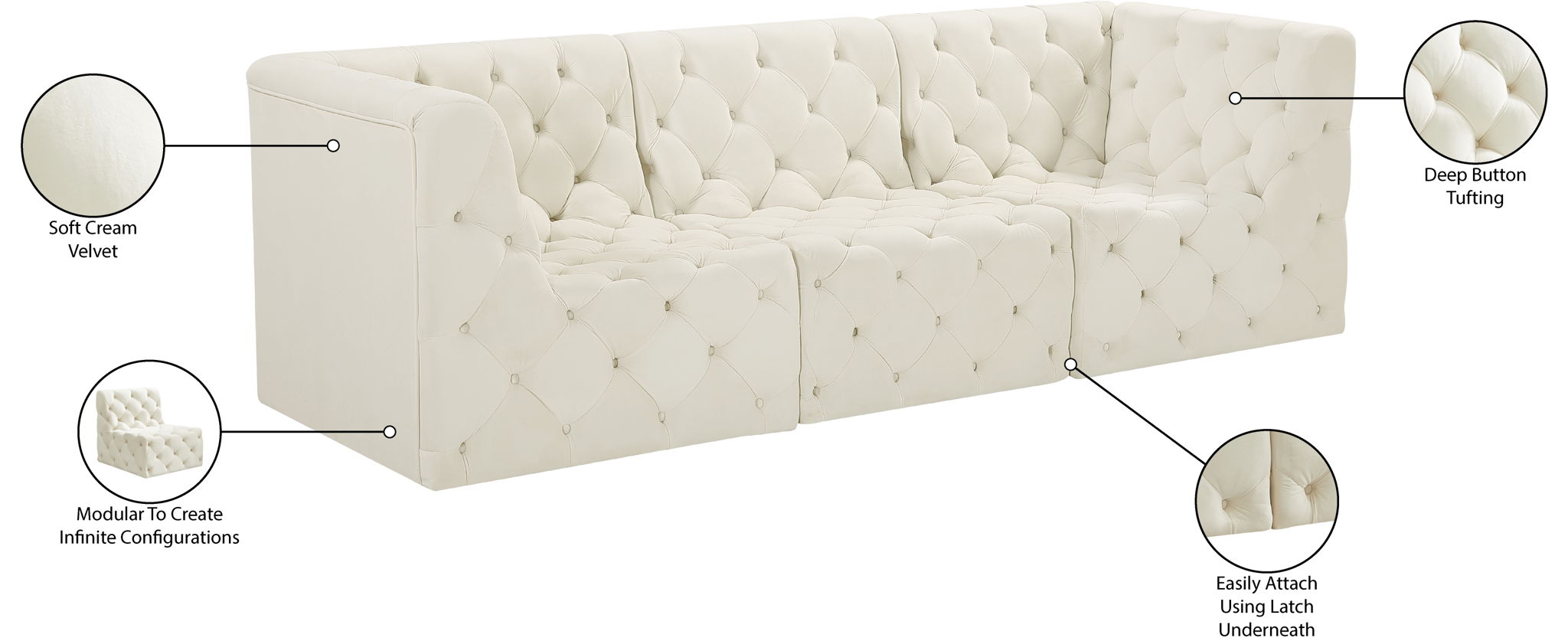 Tuft - Modular Sofa - 3 Seats