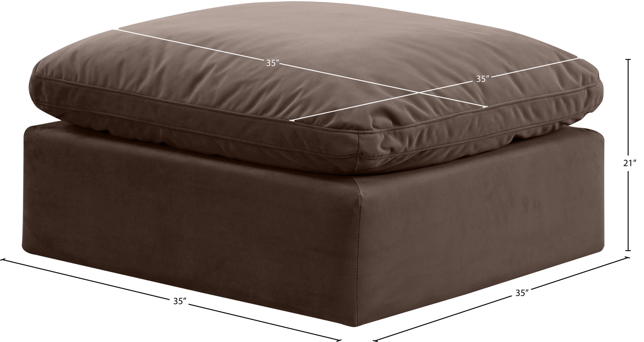 Indulge - Velvet Ottoman