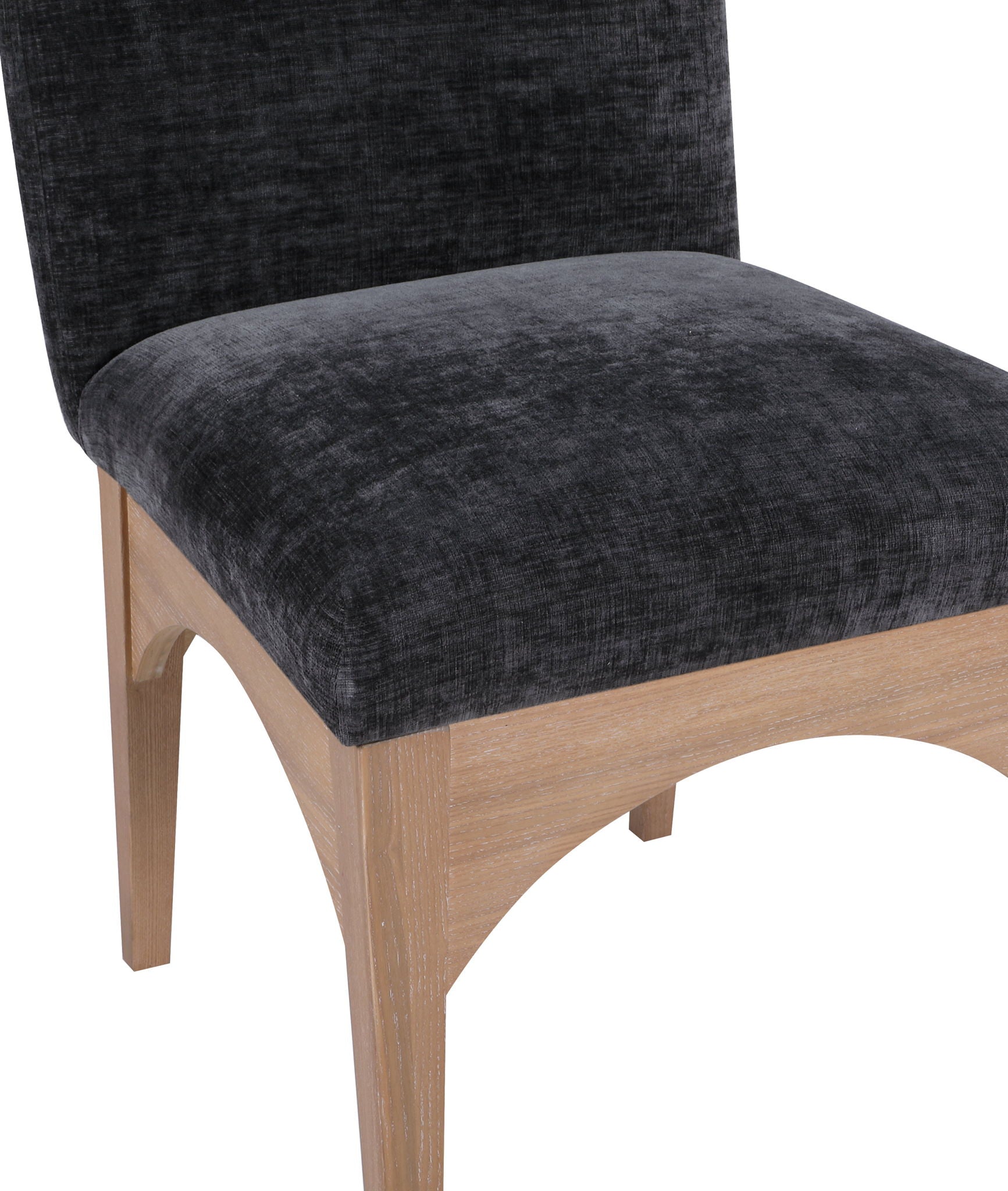 Waldorf - Chenille Dining Side Chair With Natural Legs