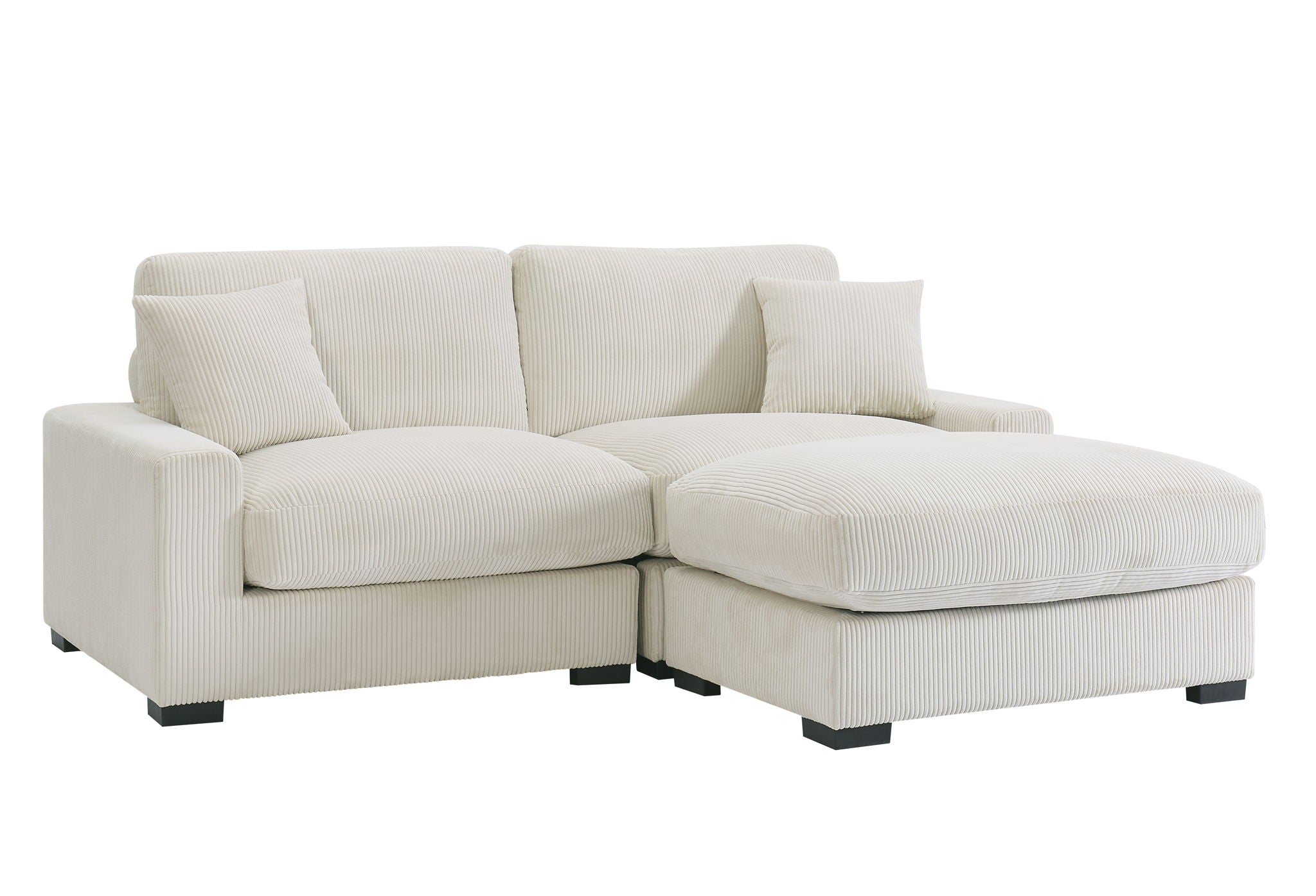 4 Seater Oversized Sectional Sofa With 2 Ottoman And 2 Pillows