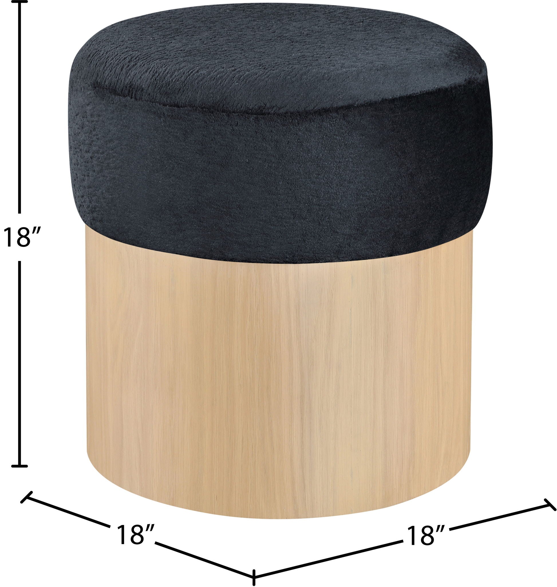 Nimes - Ottoman / Stool With Natural Base