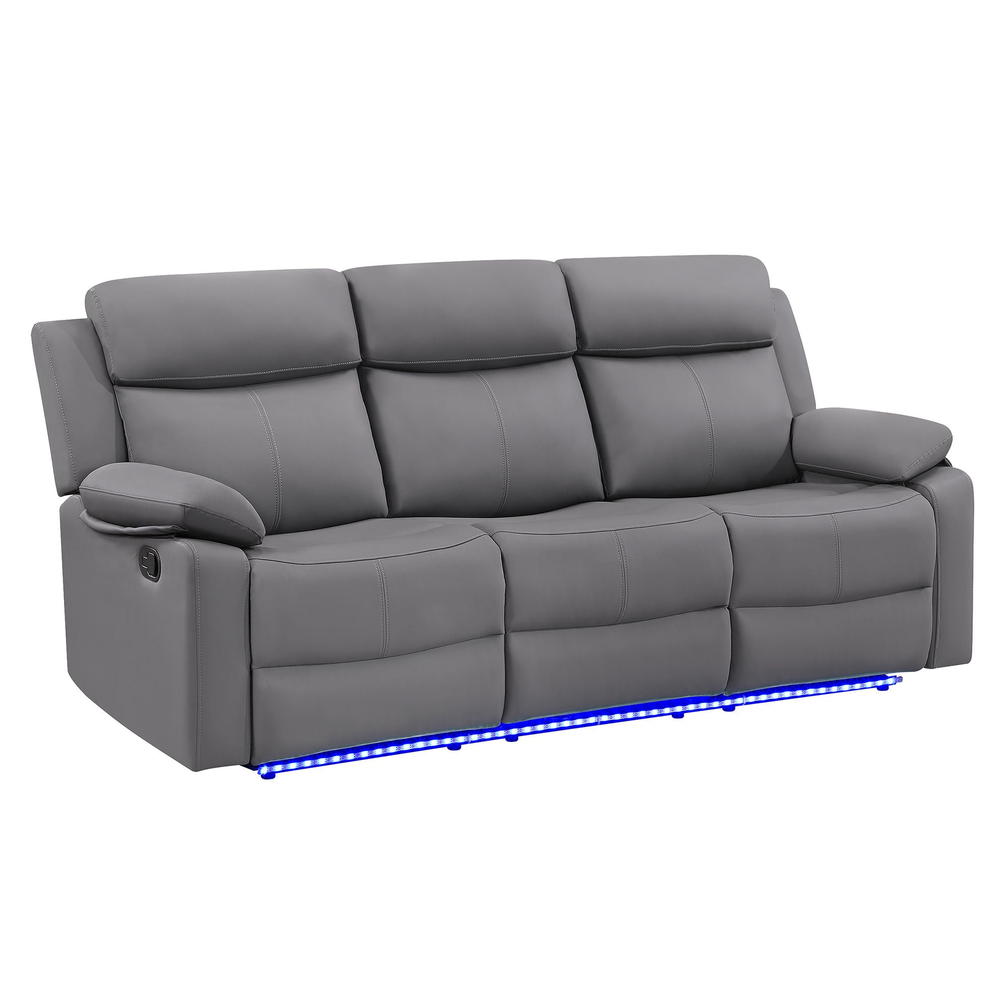 Blanche - Reclining Set With LED Lights With Pillow Top Arms