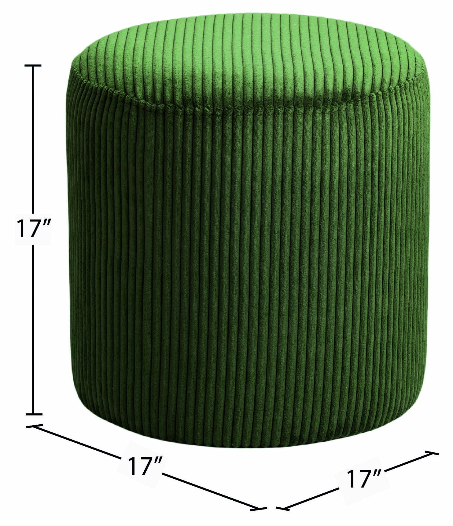 Roy - Round Microsuede Ottoman / Stool