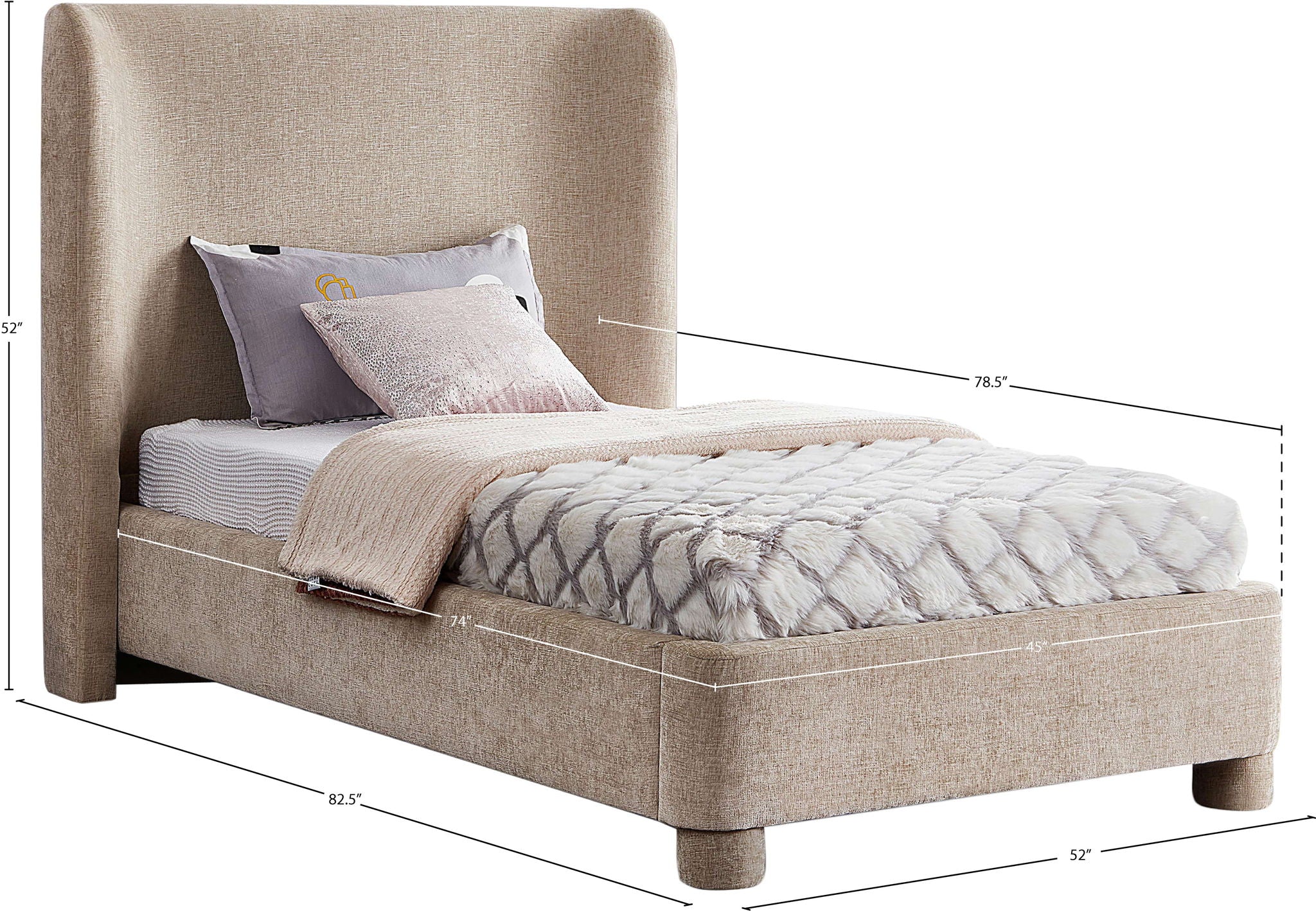 Penny - Chenille Fabric Bed