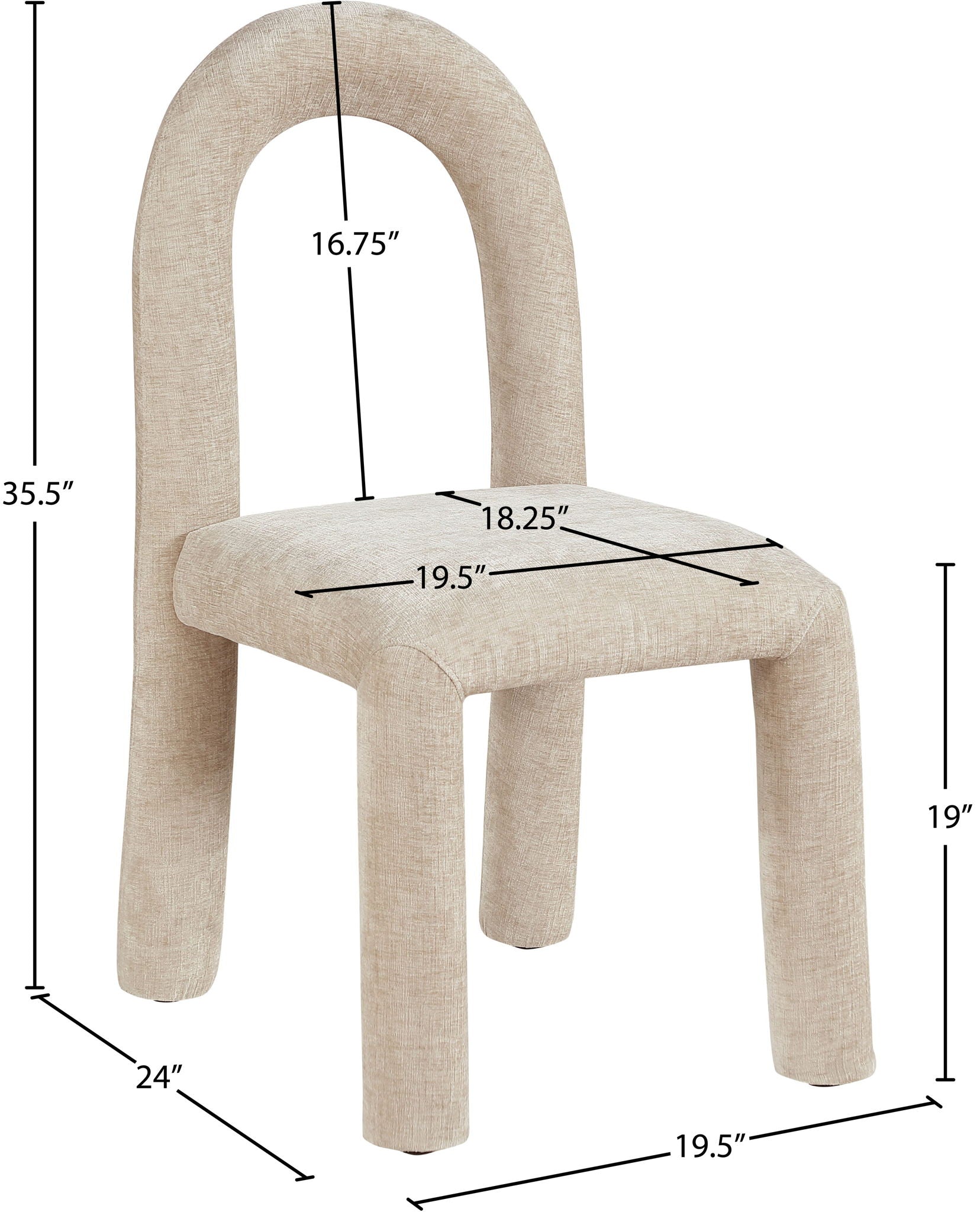Amari - Chenille Fabric Dining Chair (Set of 2)