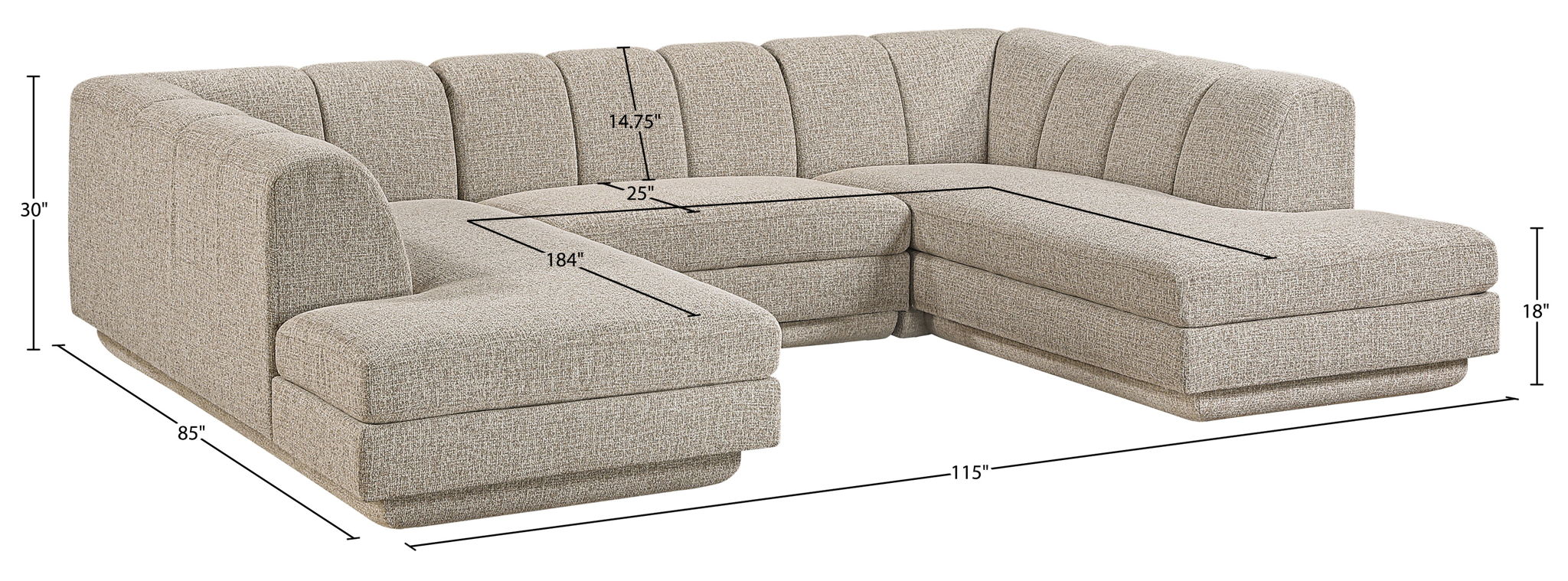 Modari - Sectional - Beige