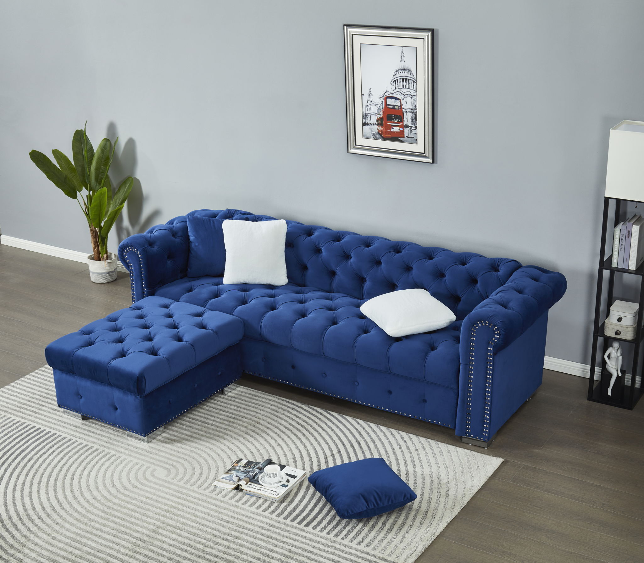 4 Seater Oversized L Shaped Reversible Sectional Sofa