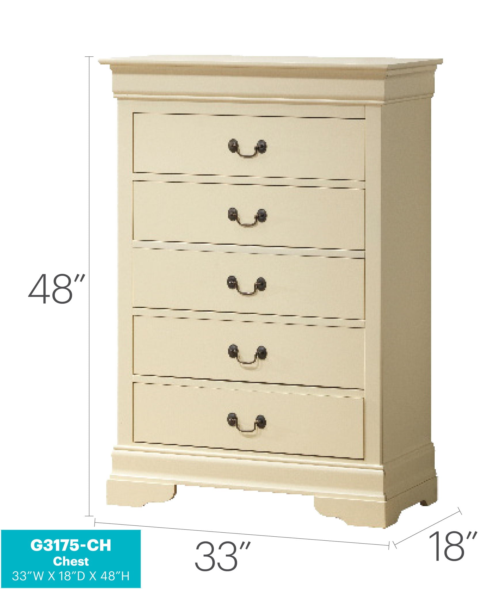 Louis Phillipe - Traditional Style Storage Chest Elegant