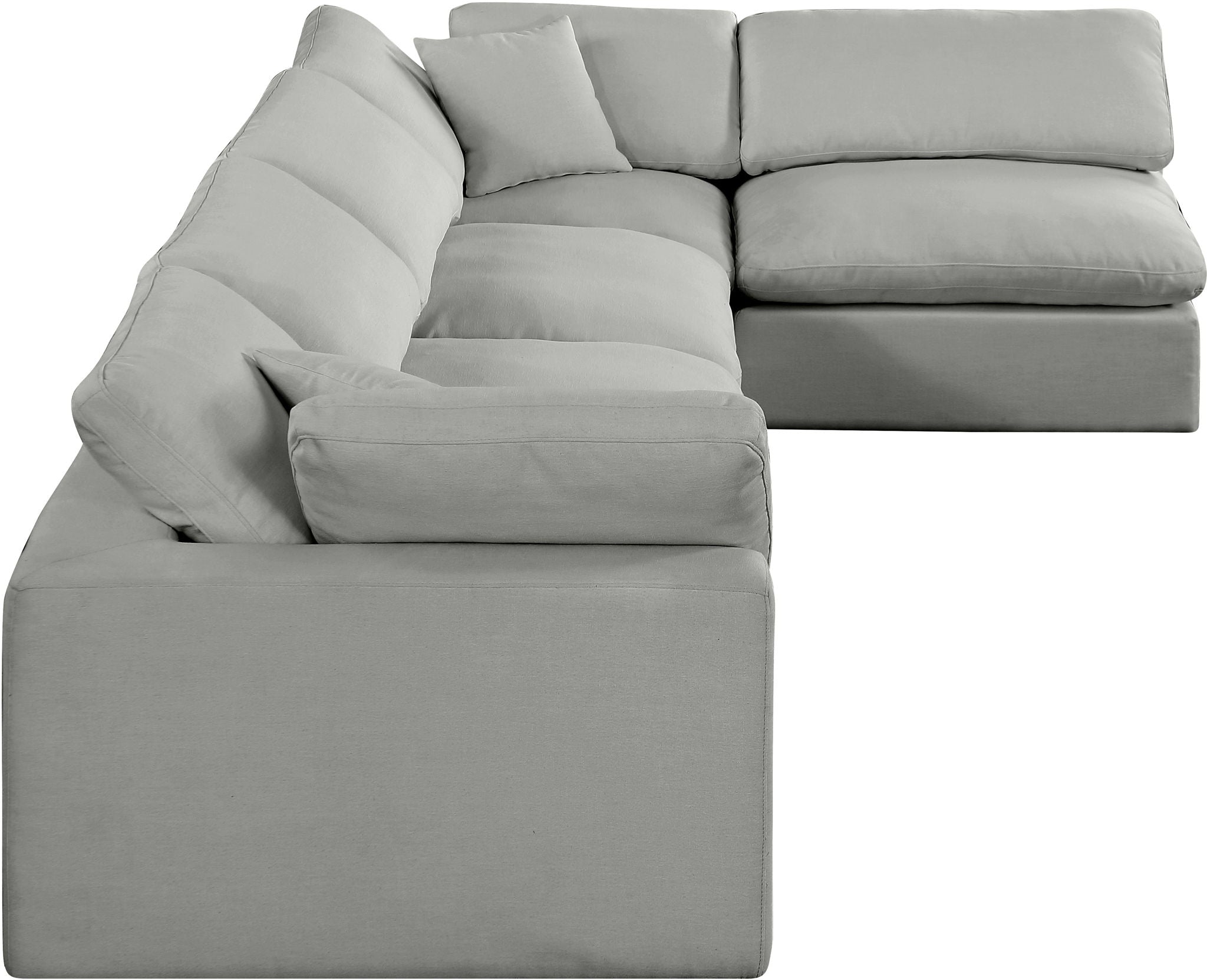 Comfy - 5 Piece Linen Modular Sectional