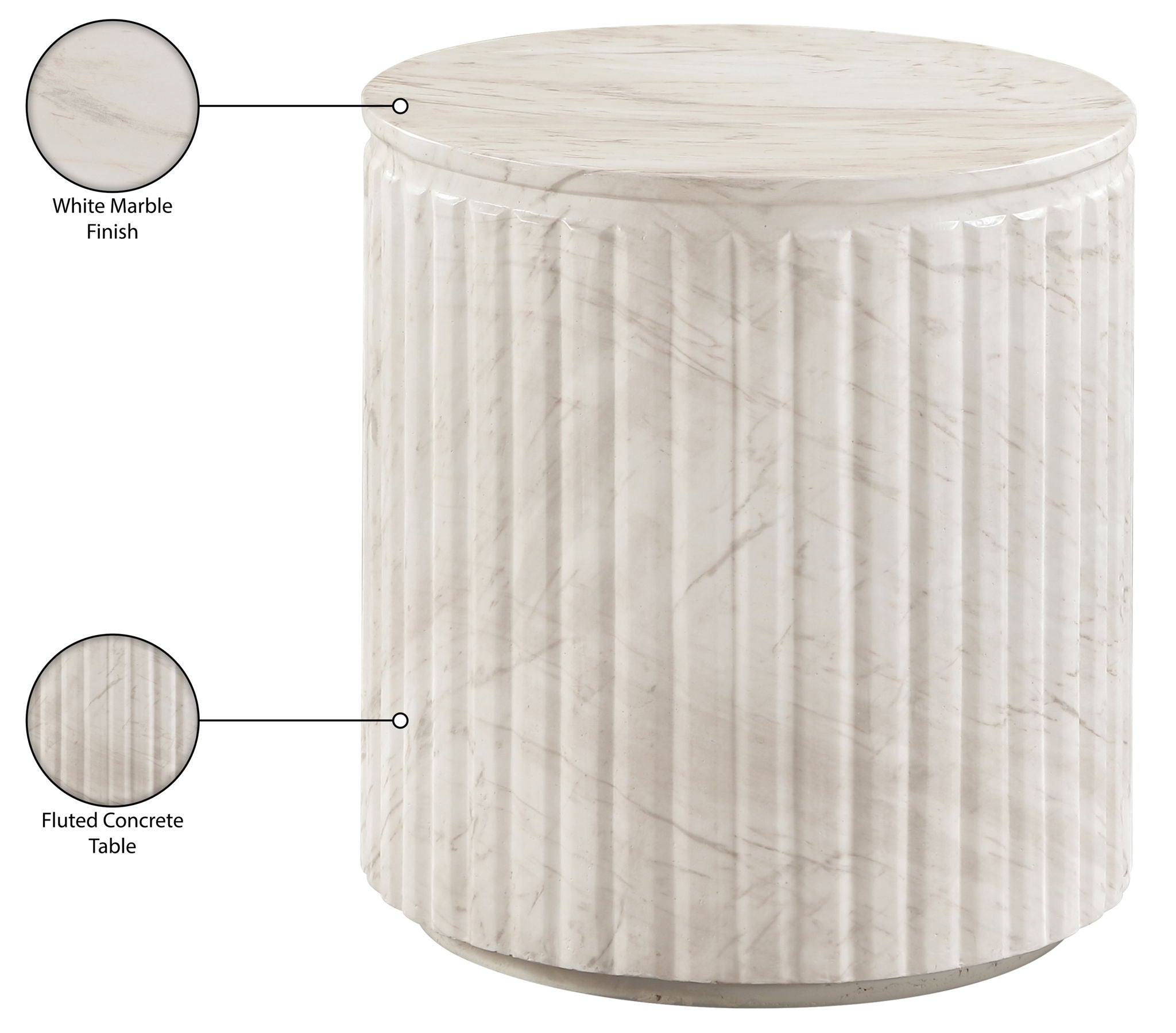 Catania - Concrete Indoor/Outdoor End Table