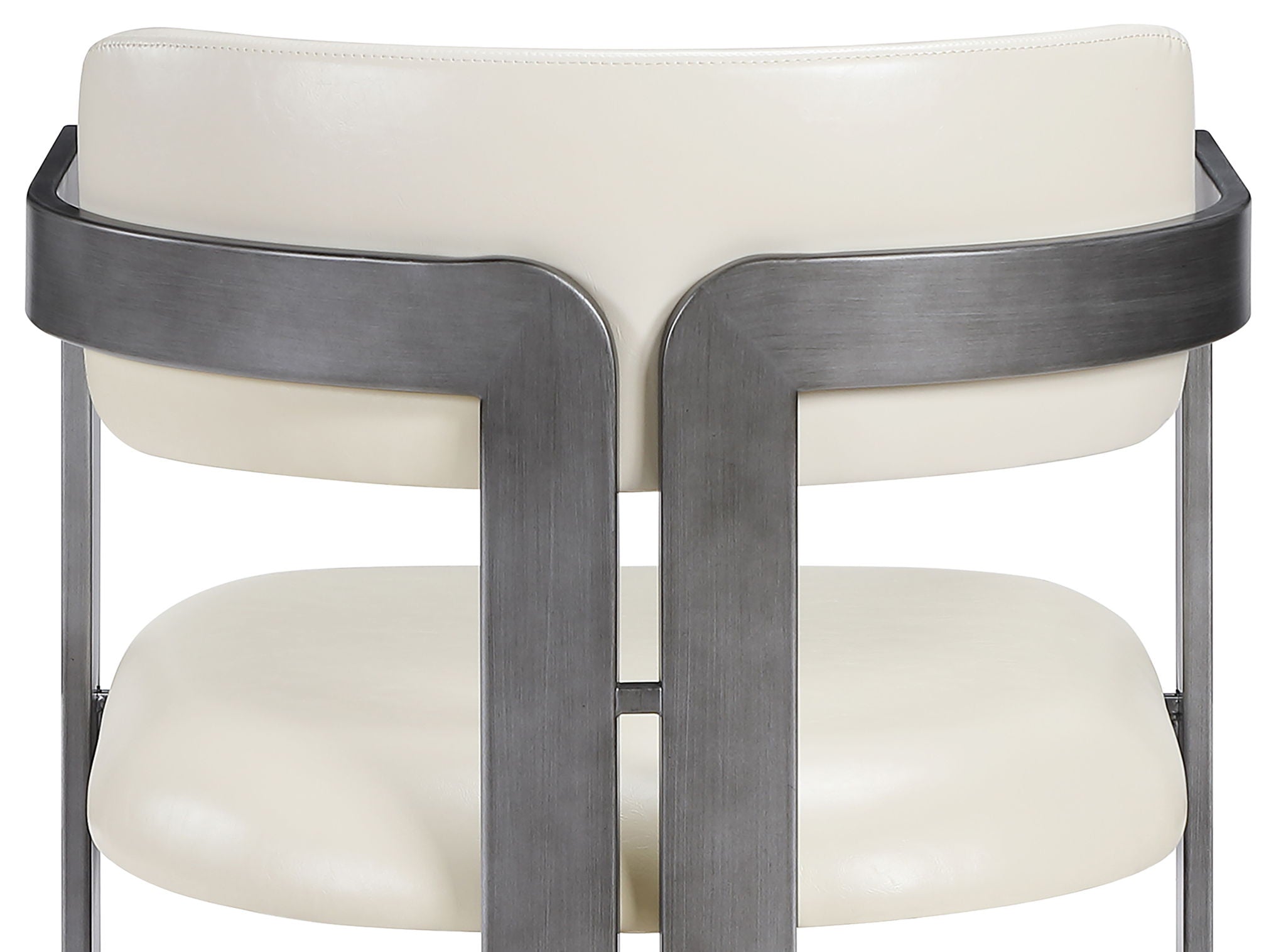 Aurum - Vegan Leather Upholstered Dining Chair With Gray Base (Set of 2)