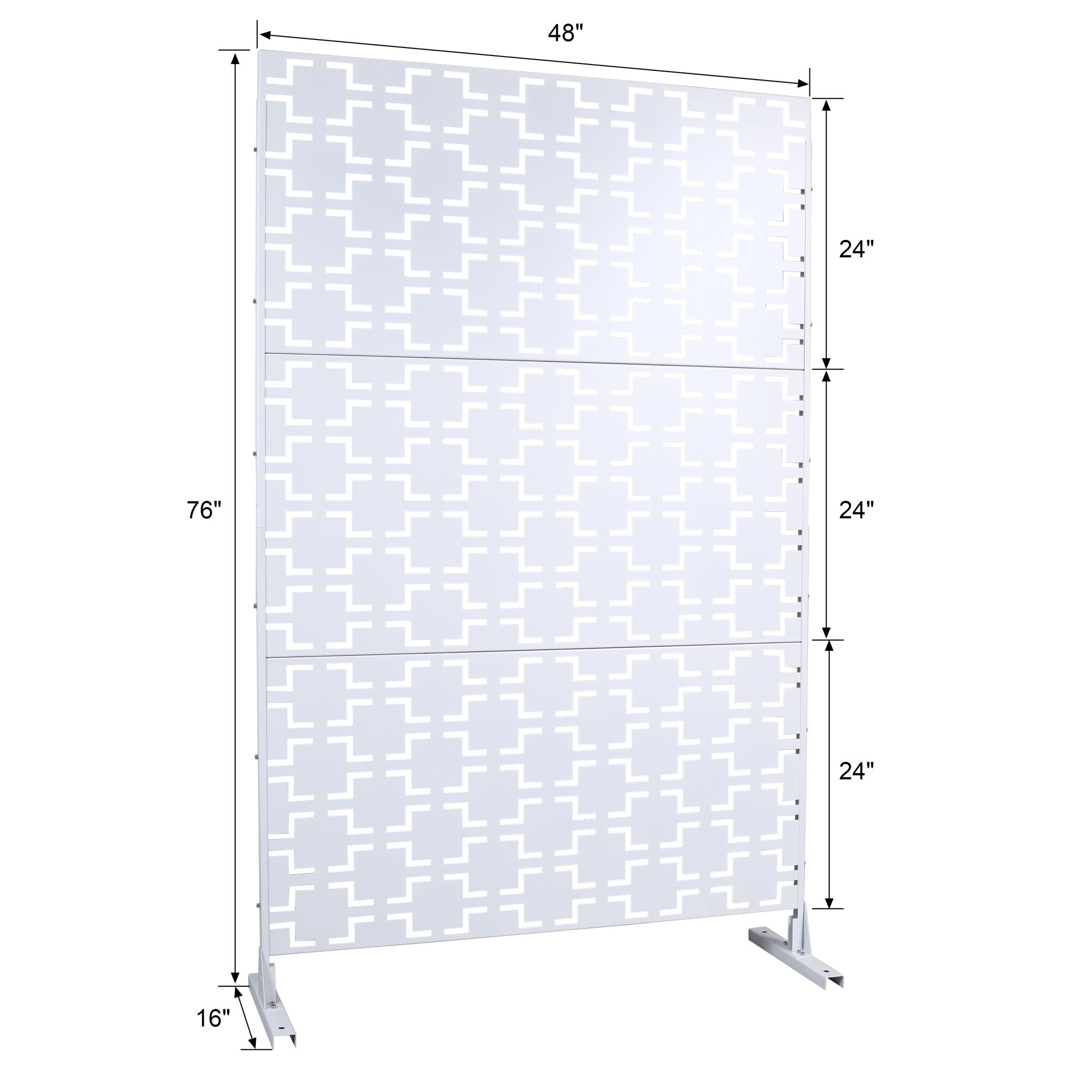 Outdoor & Indoor Metal Privacy Freestanding Decorative Screen