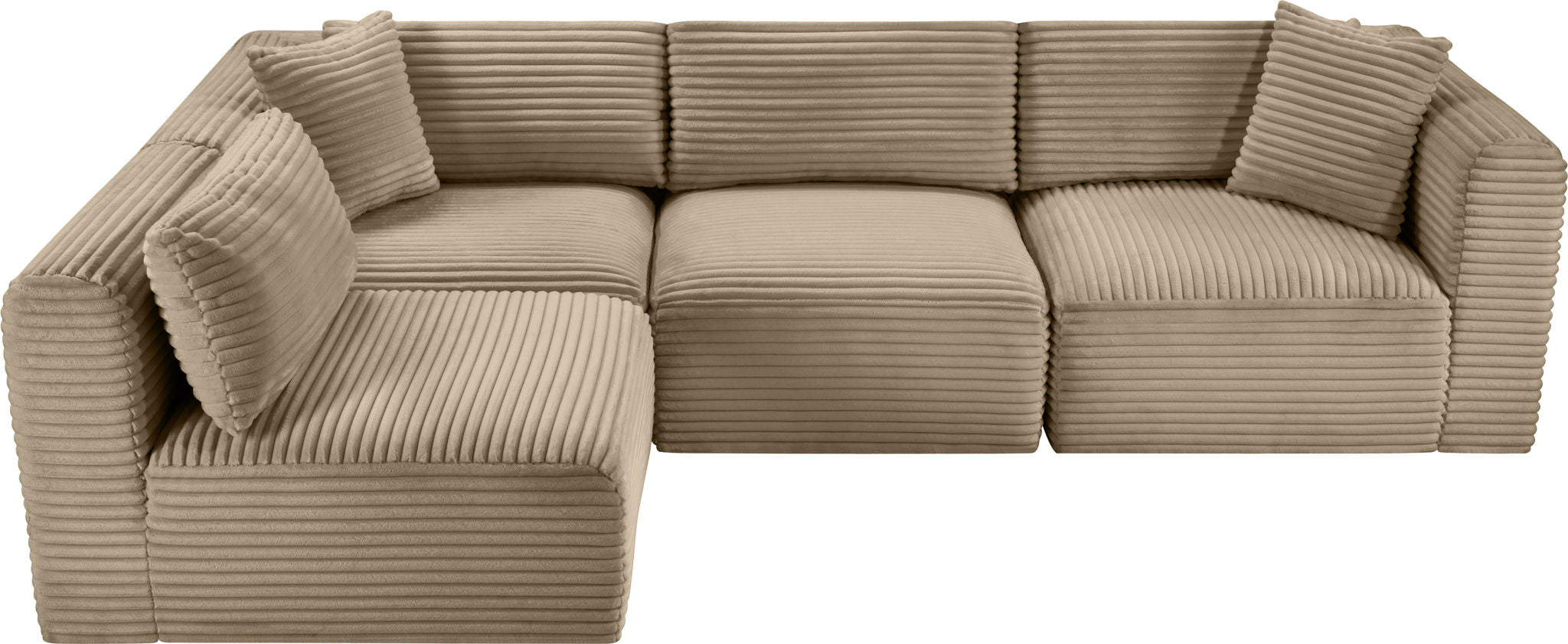 Shaggy - Fabric 4 Piece Modular Sectional
