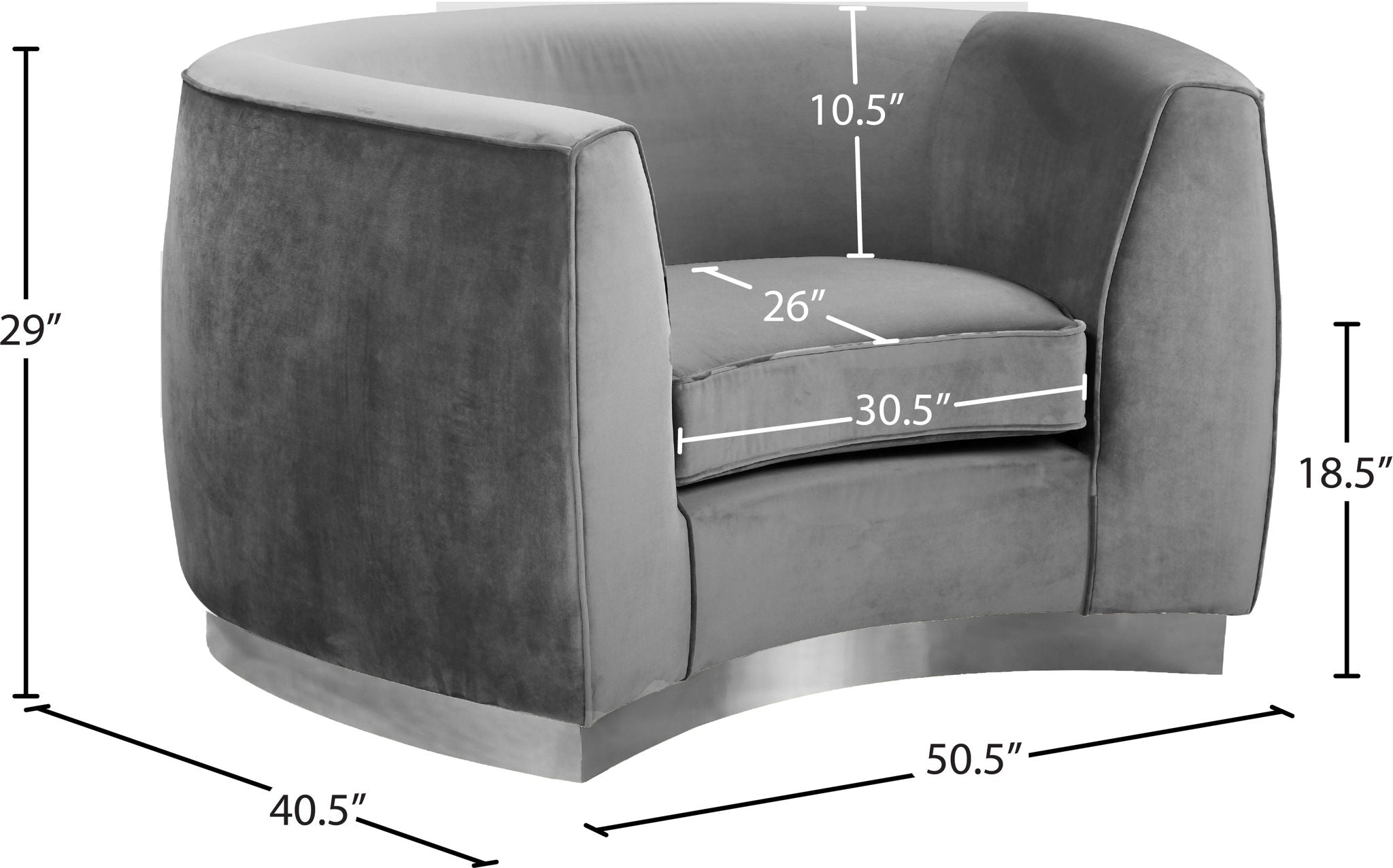 Julian - Chair with Chrome Base
