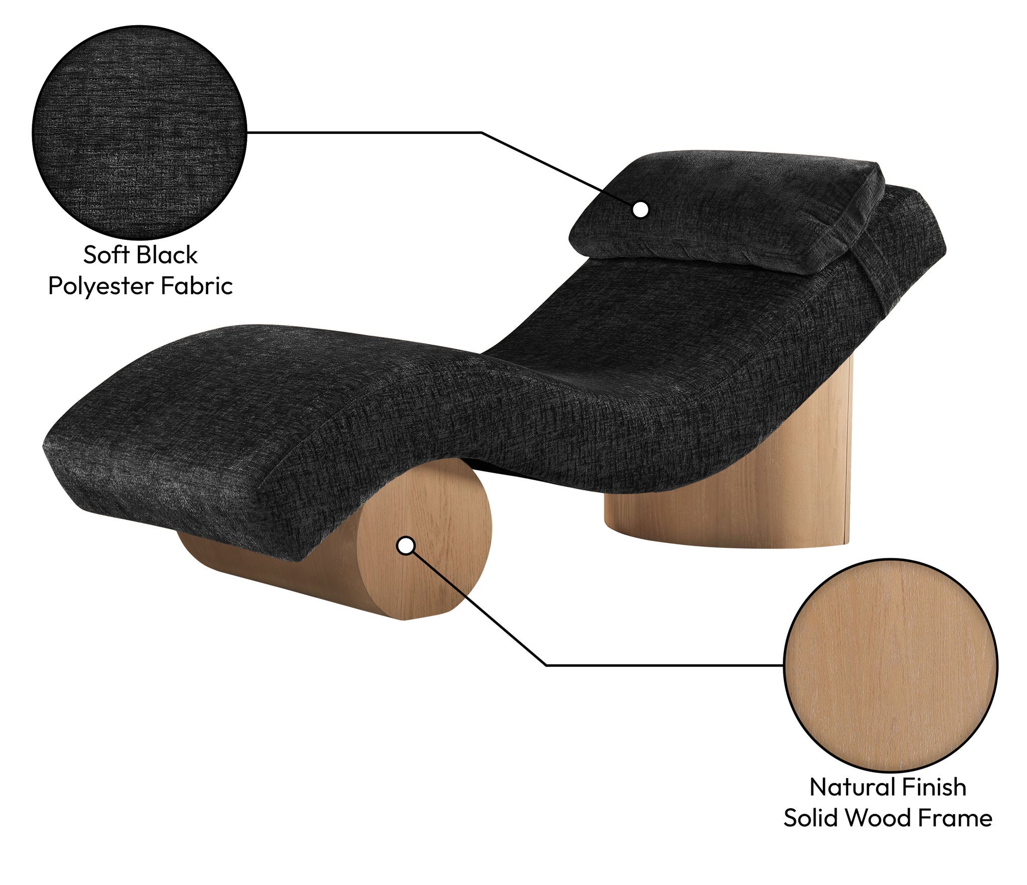 Marcella - Chaise Lounge - Natural Base