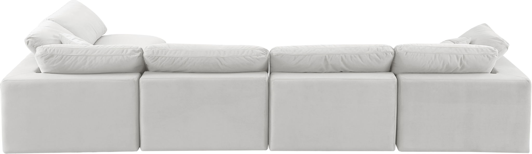 Comfy - 5 Piece Velvet Modular Sectional