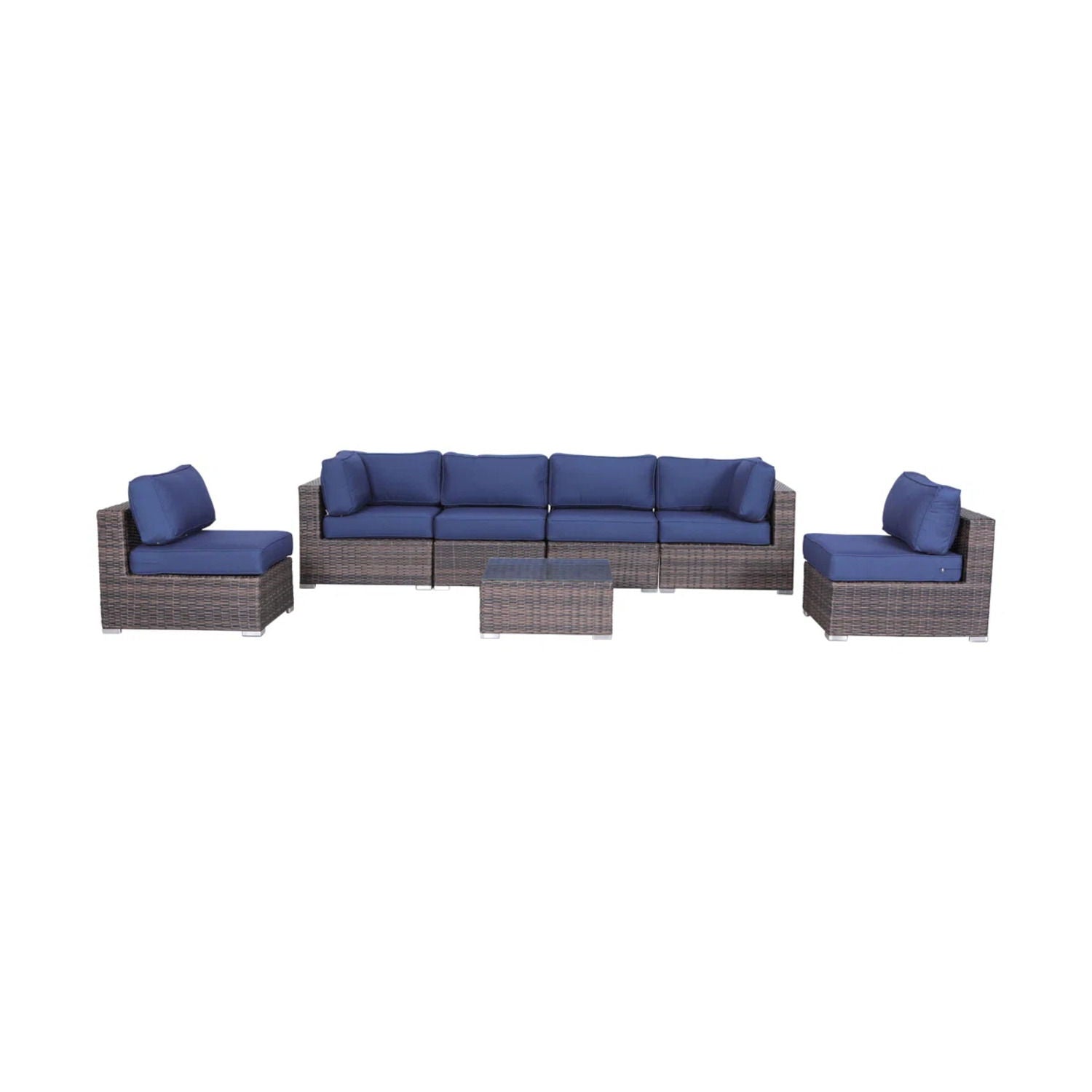 Outdoor Wicker Seating Group With Cushions