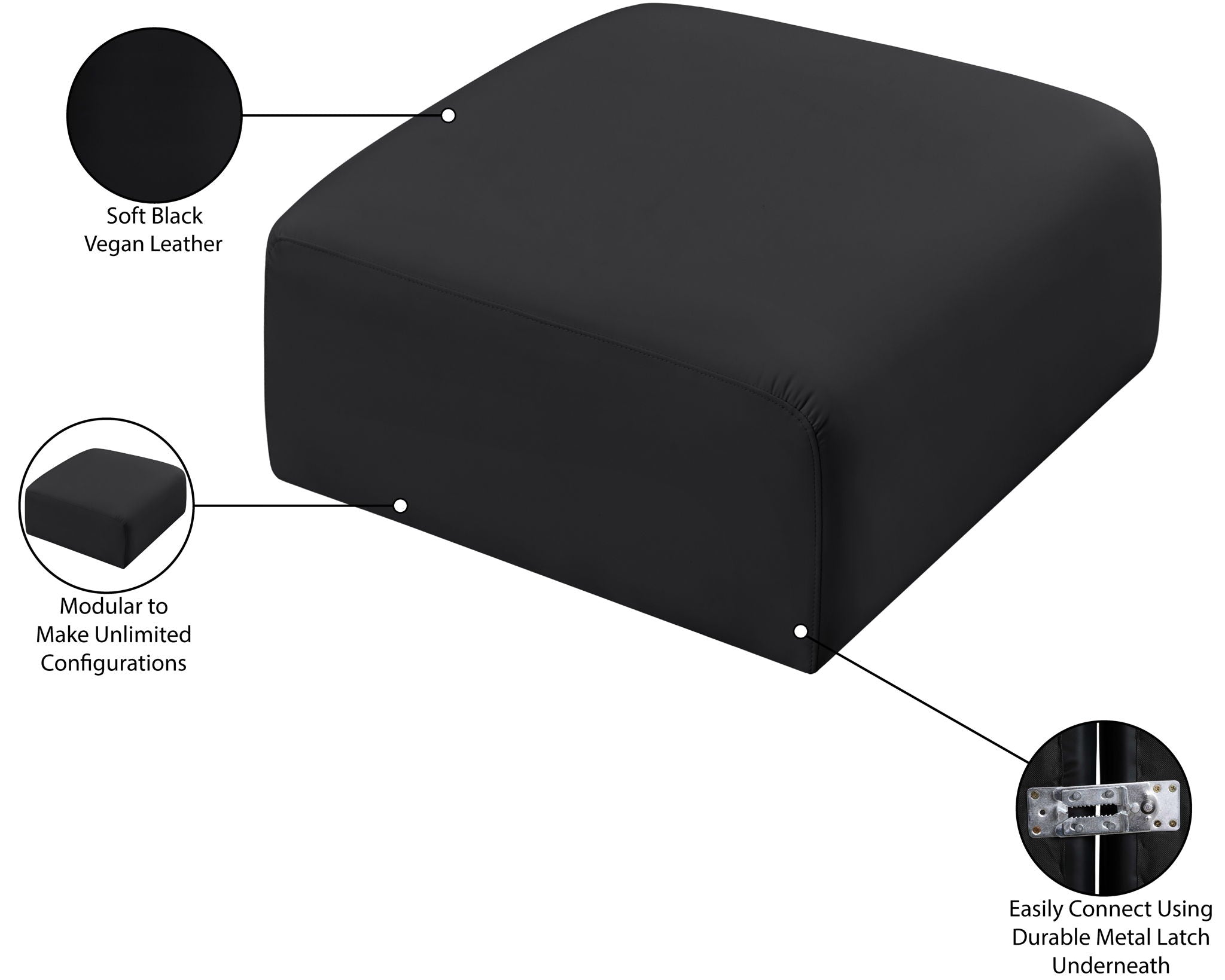Arc - Faux Leather Ottoman