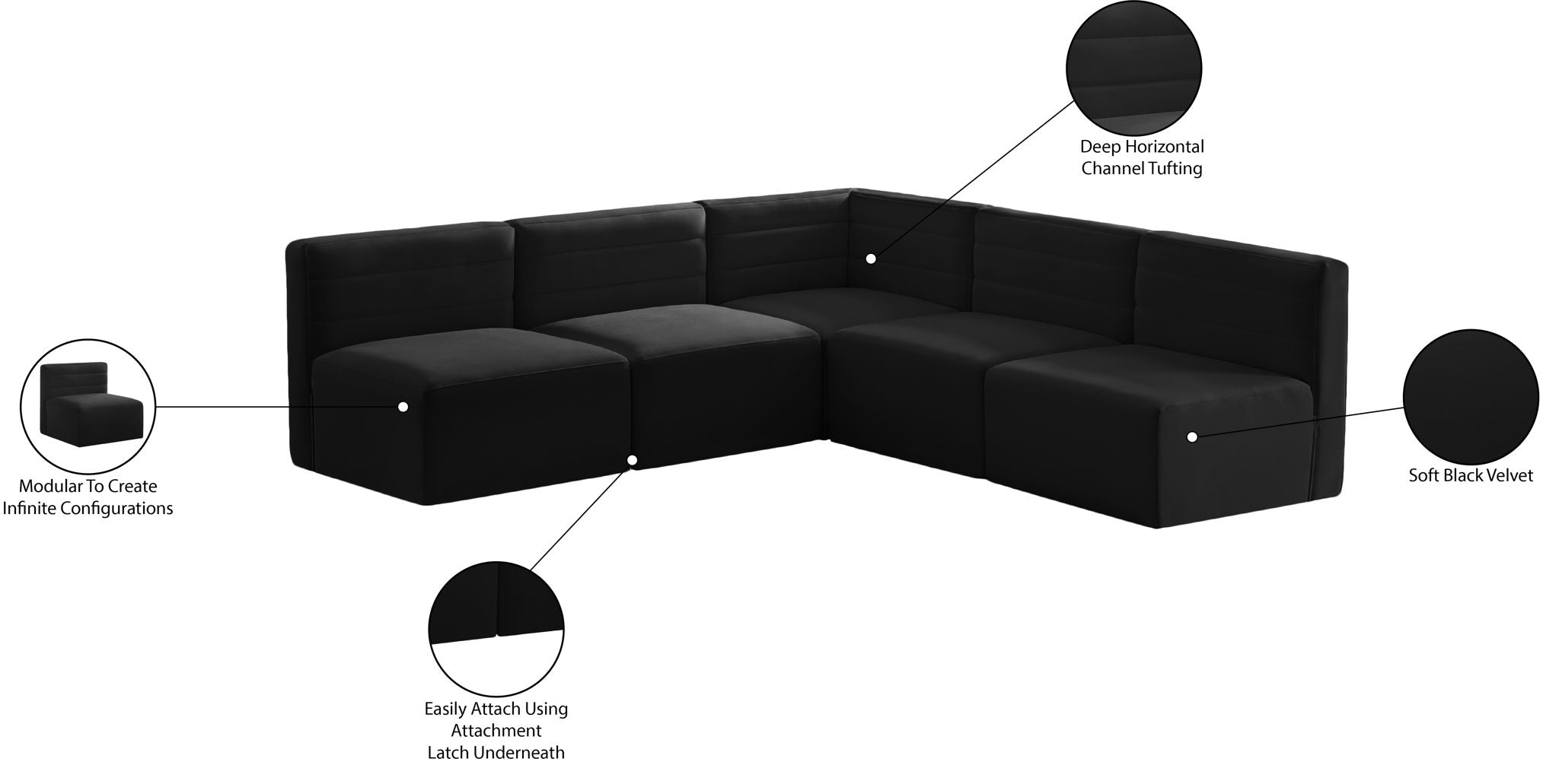 Quincy - 5 Piece Modular Sectional