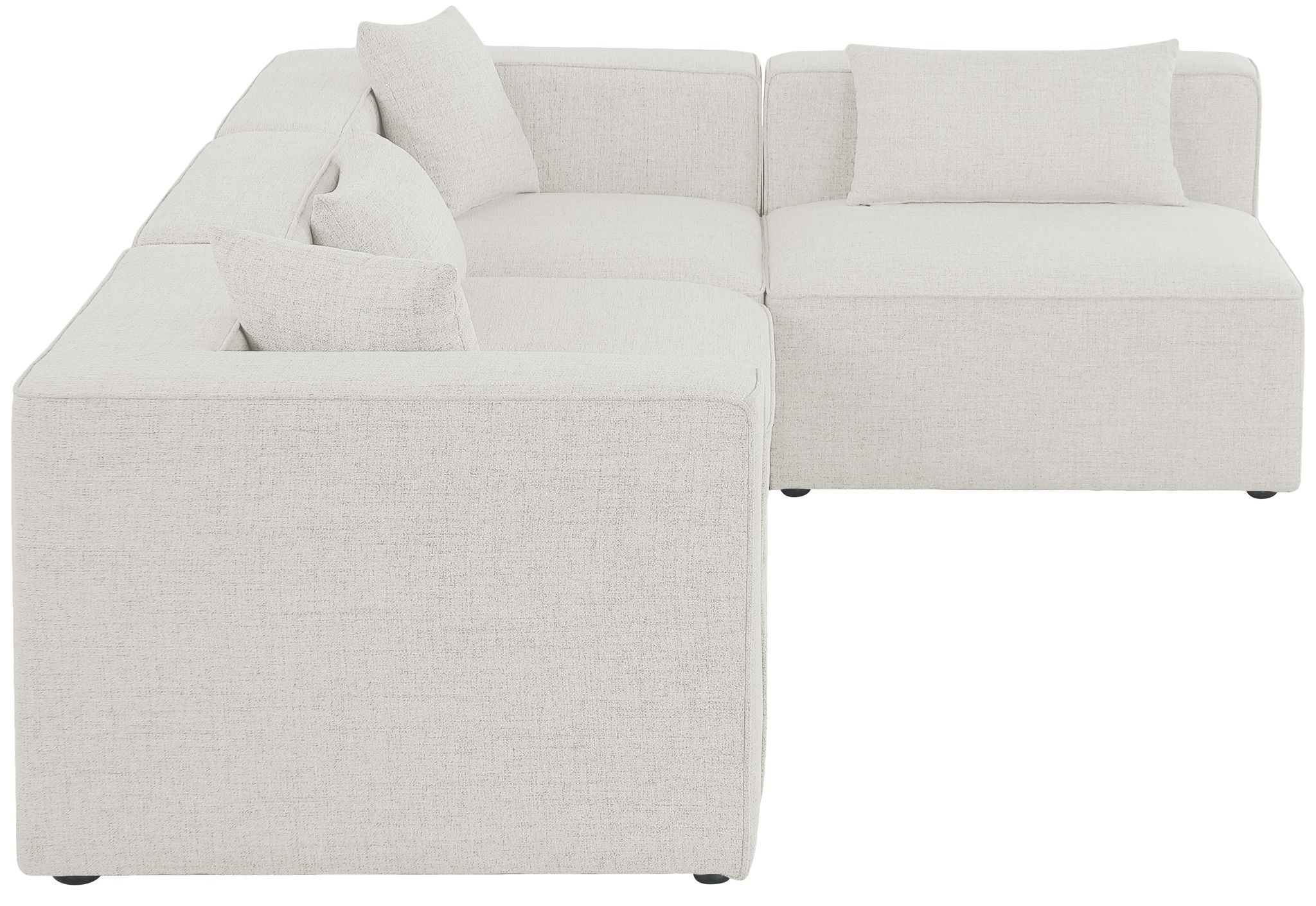 Cube - Linen 4 Piece Modular Corner Sectional