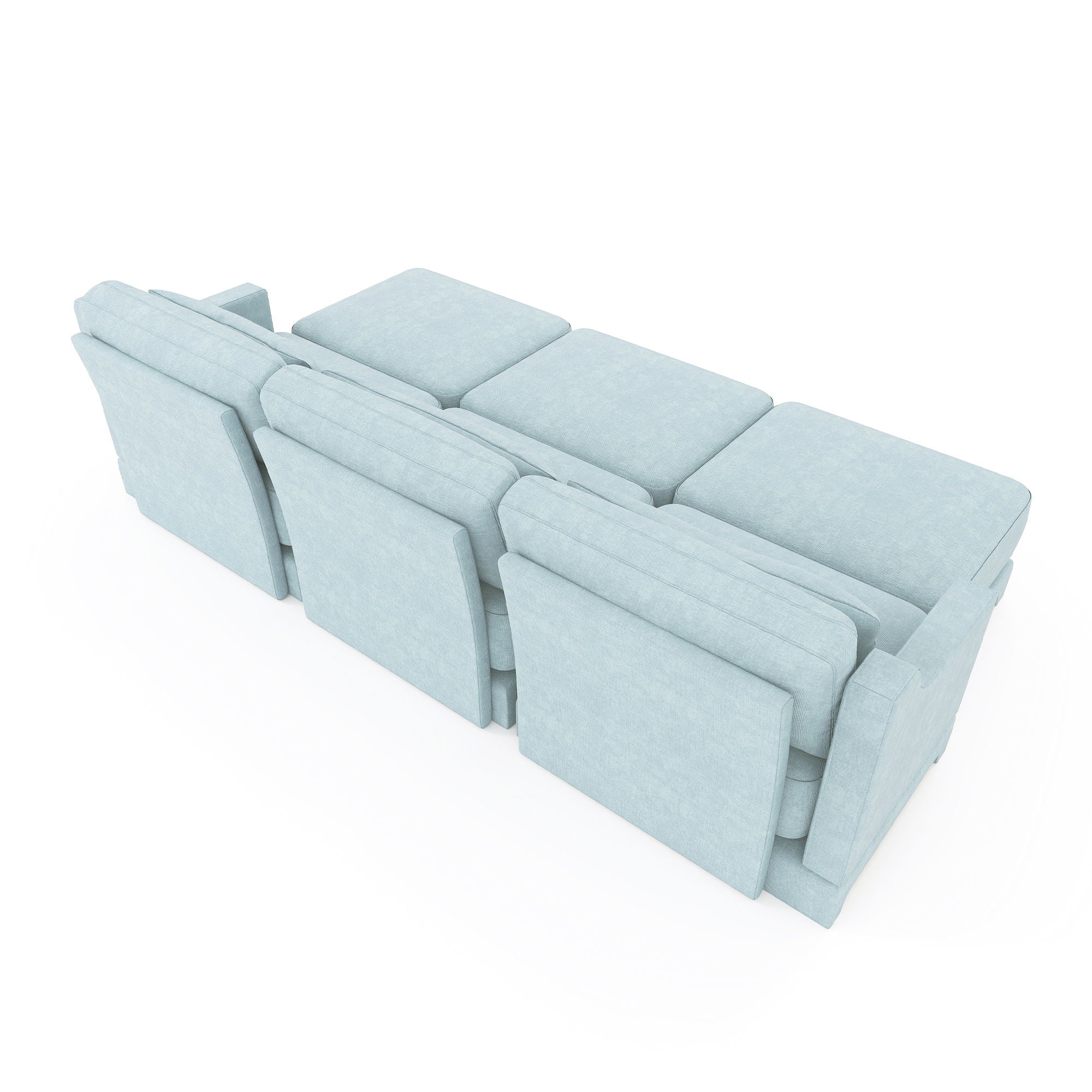 Stylish Sofa With Ottoman And Lumbar Pillows, Ergonomic Design