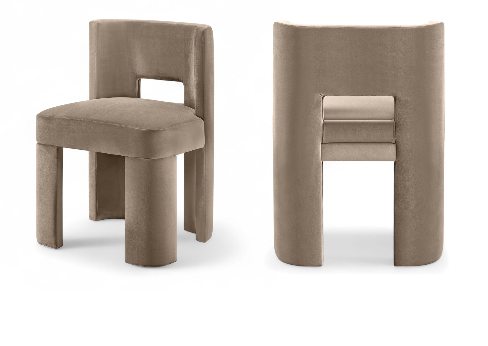Zuno - Velvet Performance Fabric Upholstered Dining Chair (Set of 2)