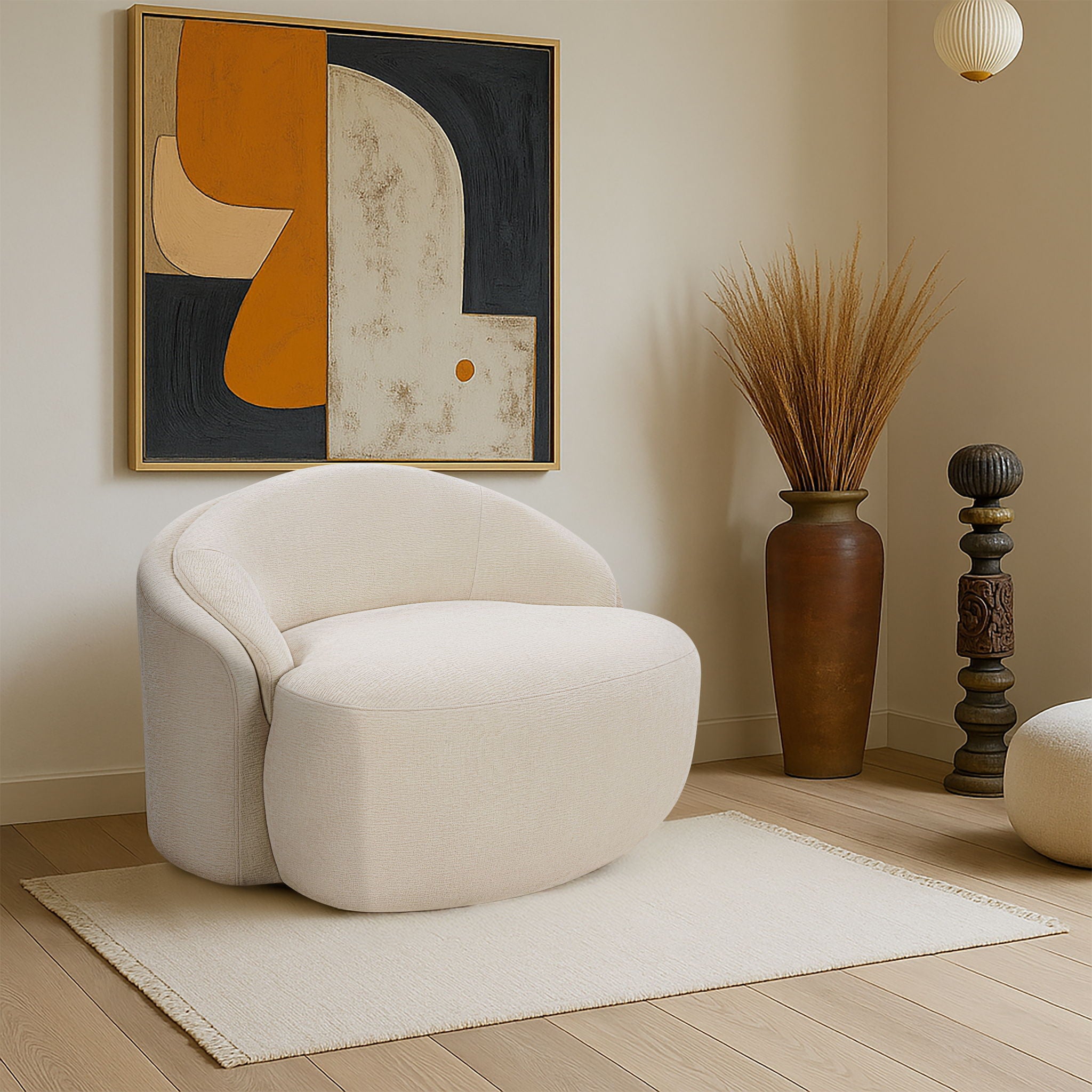 Caspian - Chenille Fabric Upholstered Chair