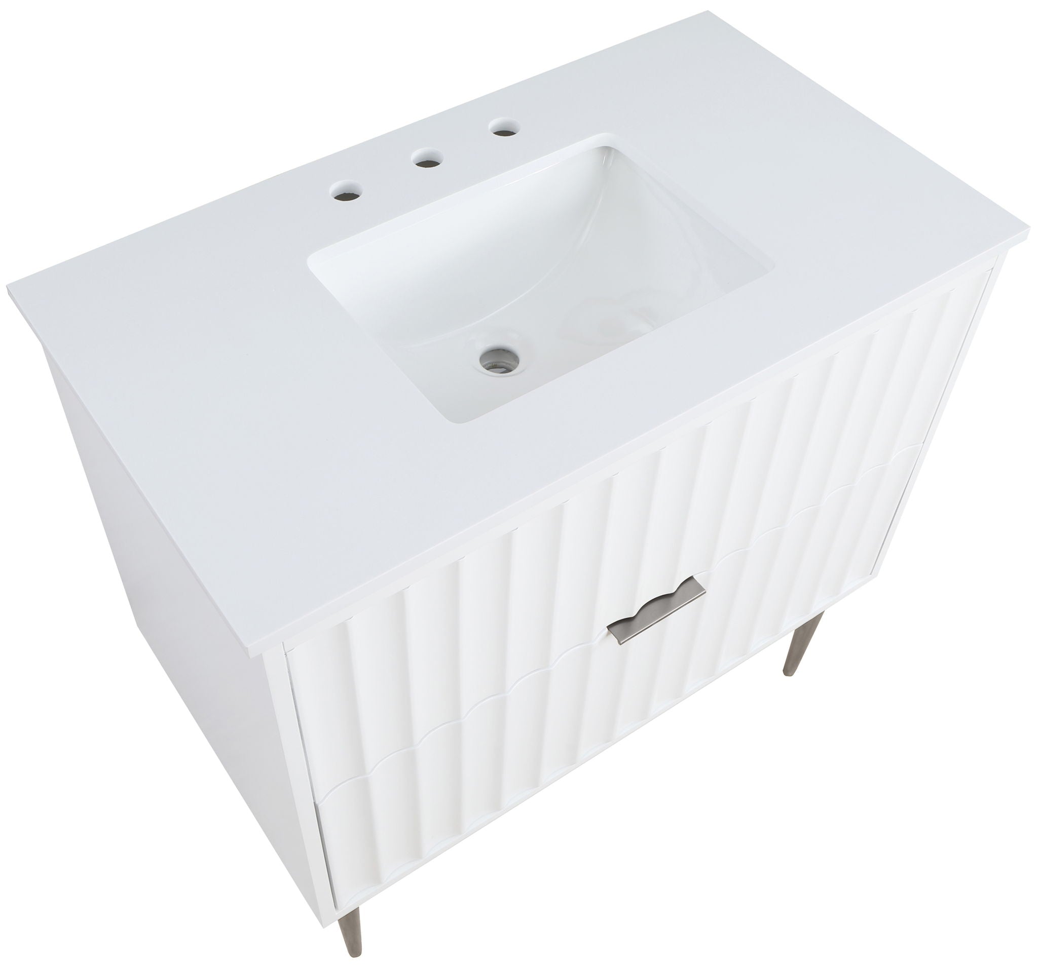 Modernist - Bathroom Vanity With Chrome Legs