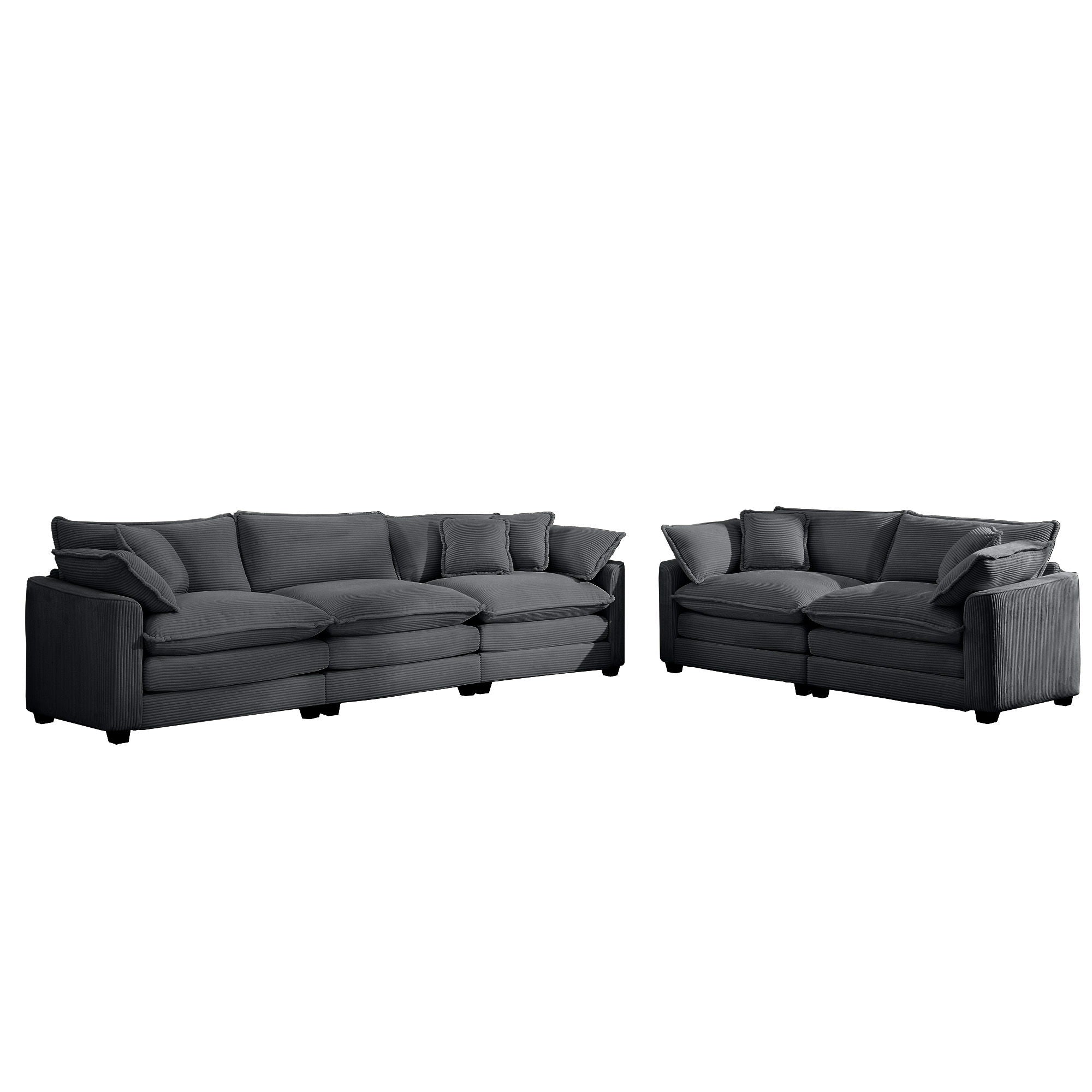 Elegant Oversized Sectional Sofa Set With Deep Seats And Flexible Layout