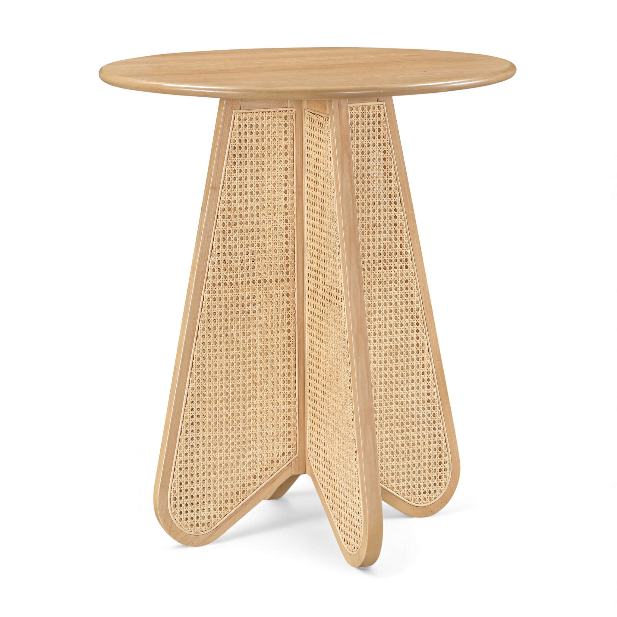 Butterfly - Solid Wood And Natural Cane Table With Natural Top