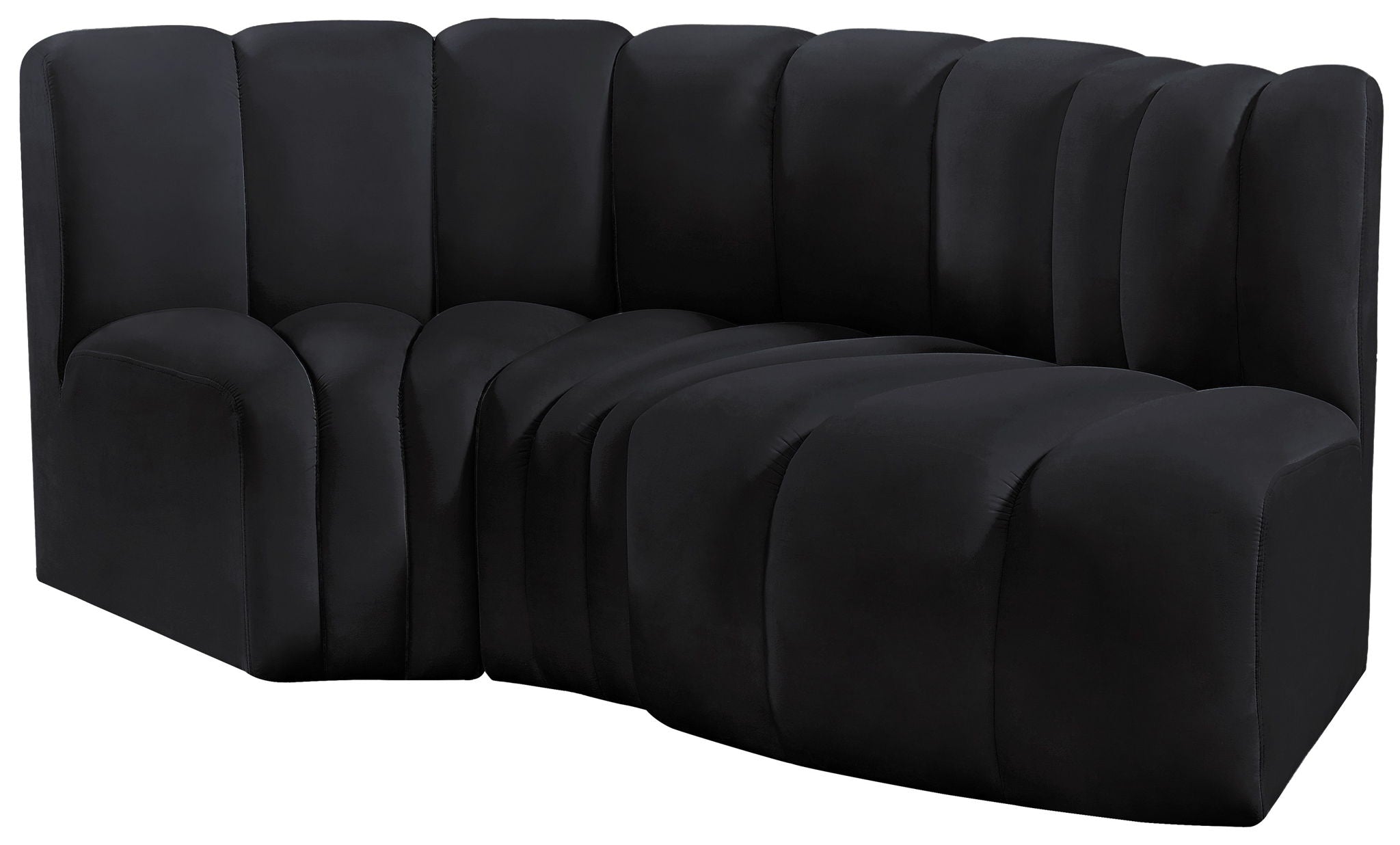Arc - Velvet 3 Piece Modular L-Shaped Sofa