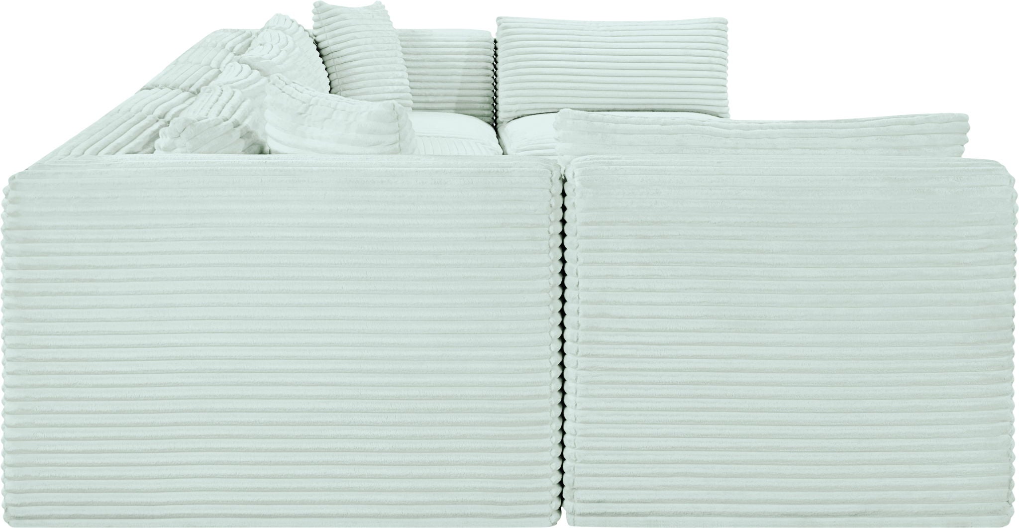 Shaggy - 7 Piece Modular U-Shaped Armless Sectional