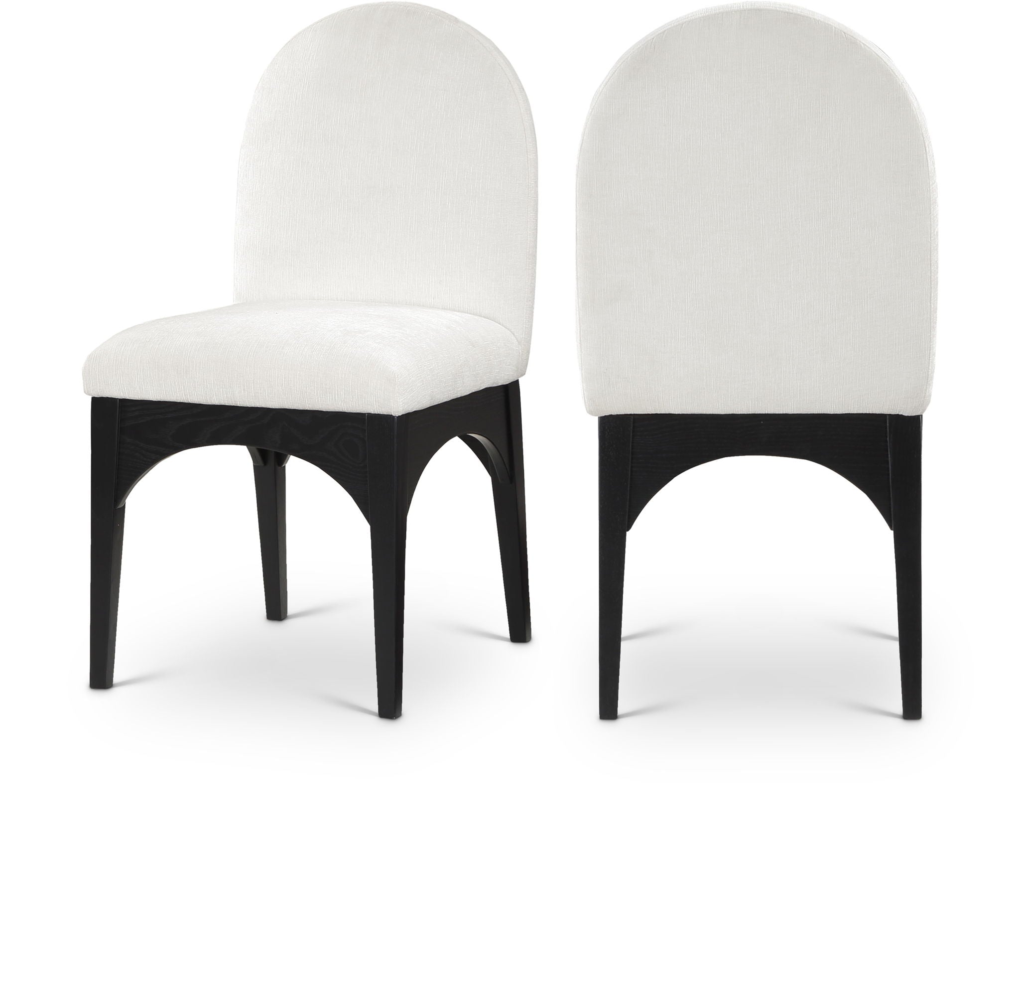 Waldorf - Chenille Dining Side Chair With Black Legs