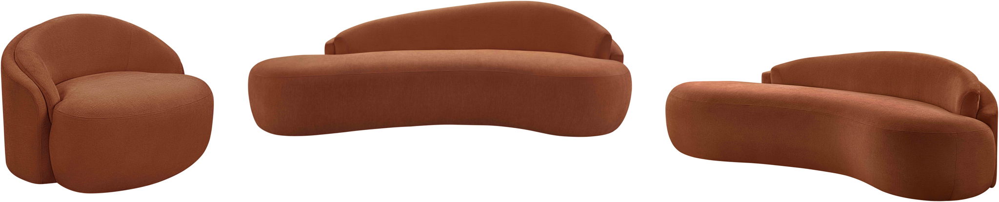 Caspian - Chenille Fabric Upholstered Sofa