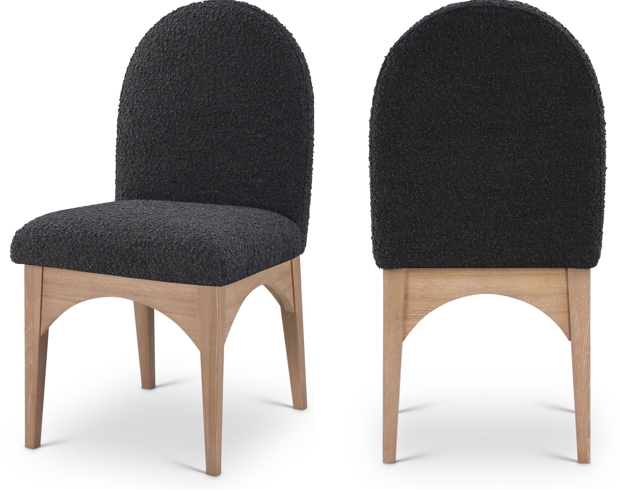 Waldorf - Boucle Dining Side Chair With Natural Legs