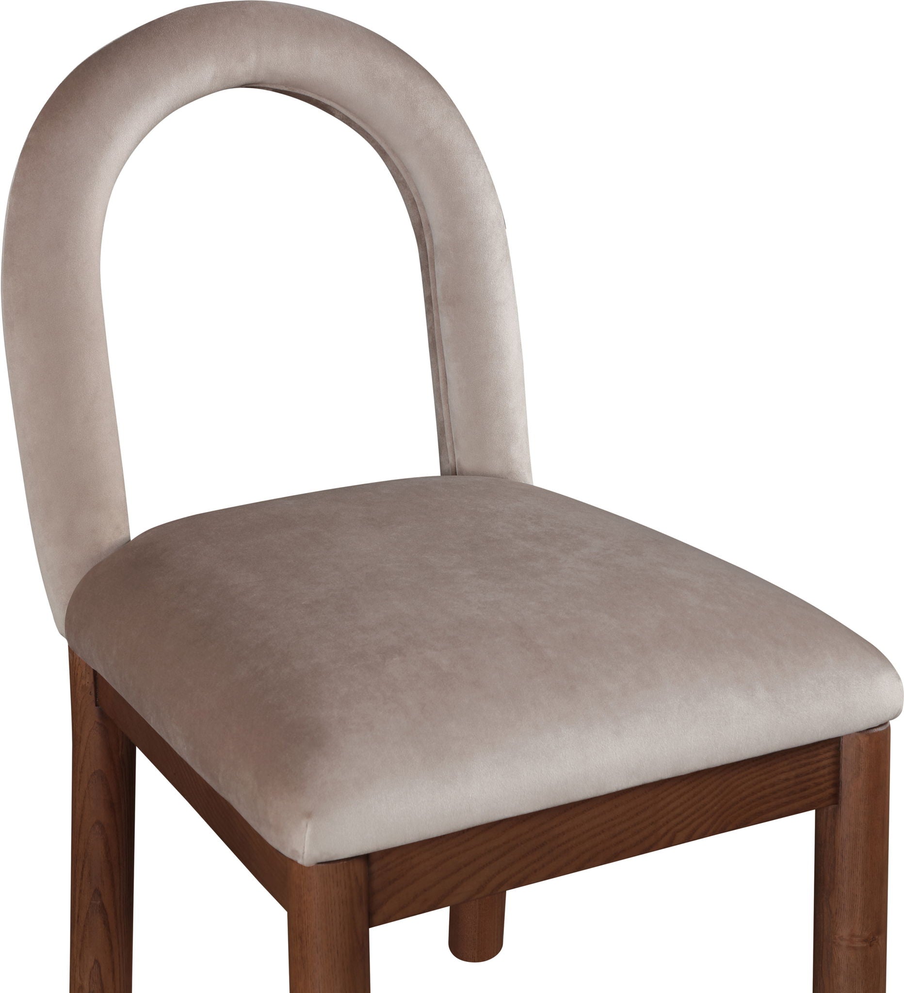 Conrad - Velvet Dining Chair With Brown Legs