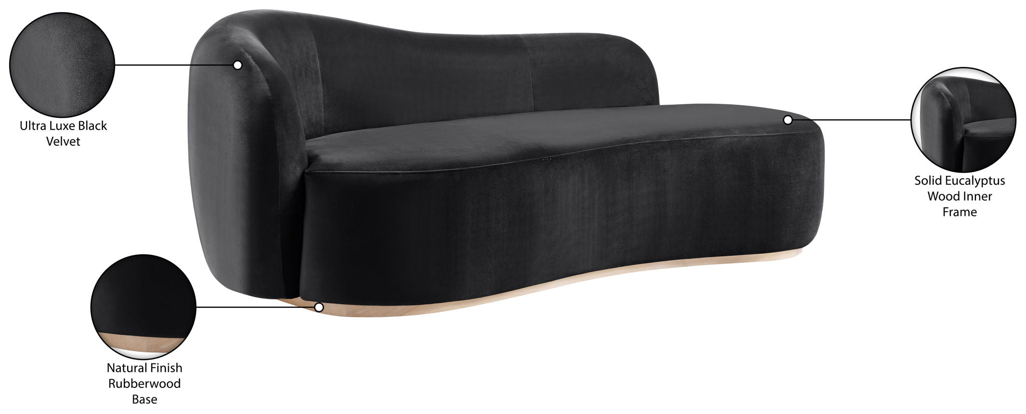 Gustavo - Velvet Upholstered Chaise
