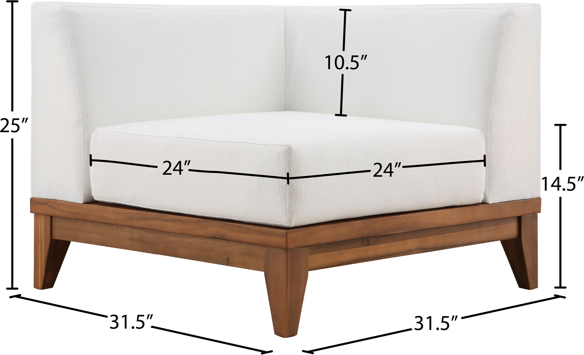 Rio - Corner Chair - Off White