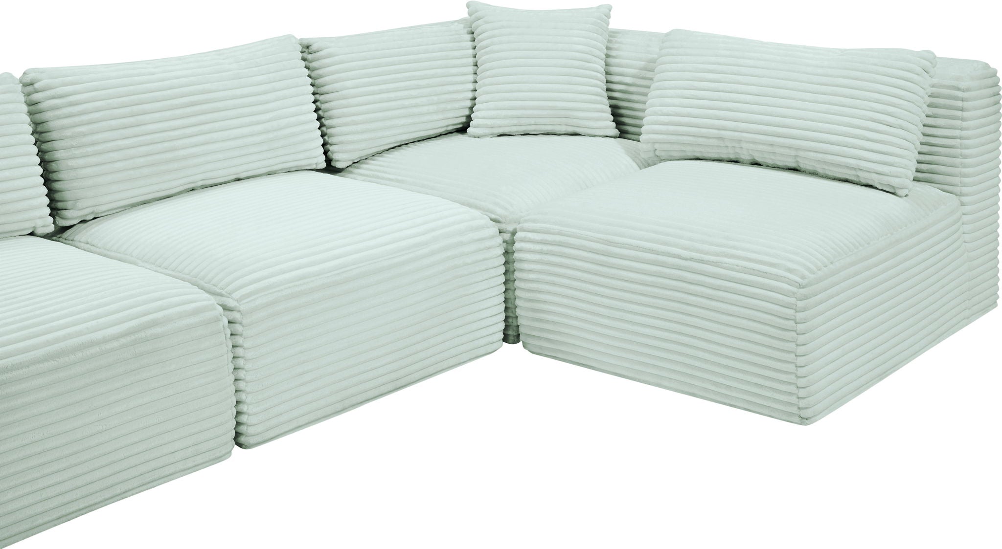 Shaggy - 6 Piece Modular U-Shaped Armless Sectional