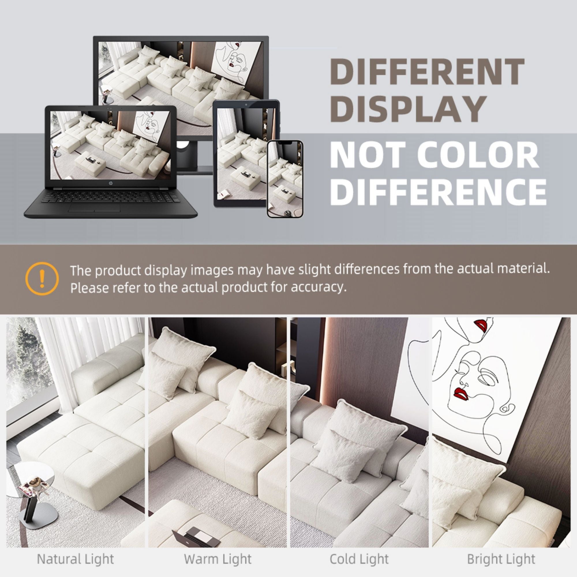Modern Oversized Diy Combination Modular Sectional Sofa With Pillows