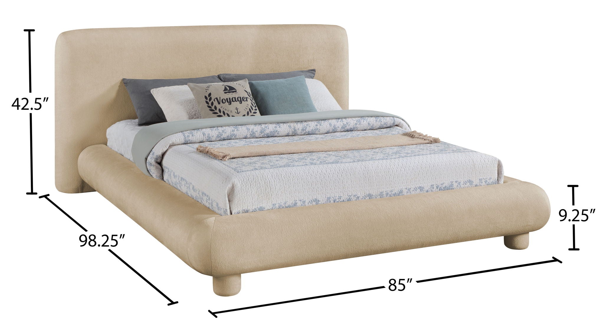 Blair - Chenille Upholstered Bed