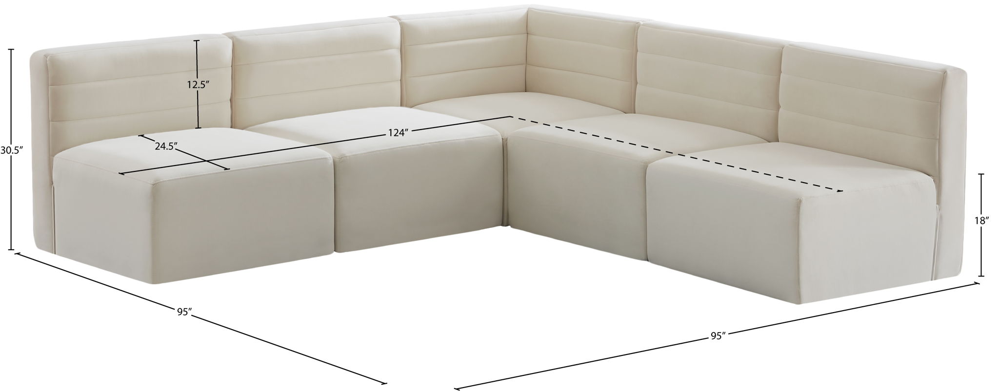 Quincy - 5 Piece Modular Sectional