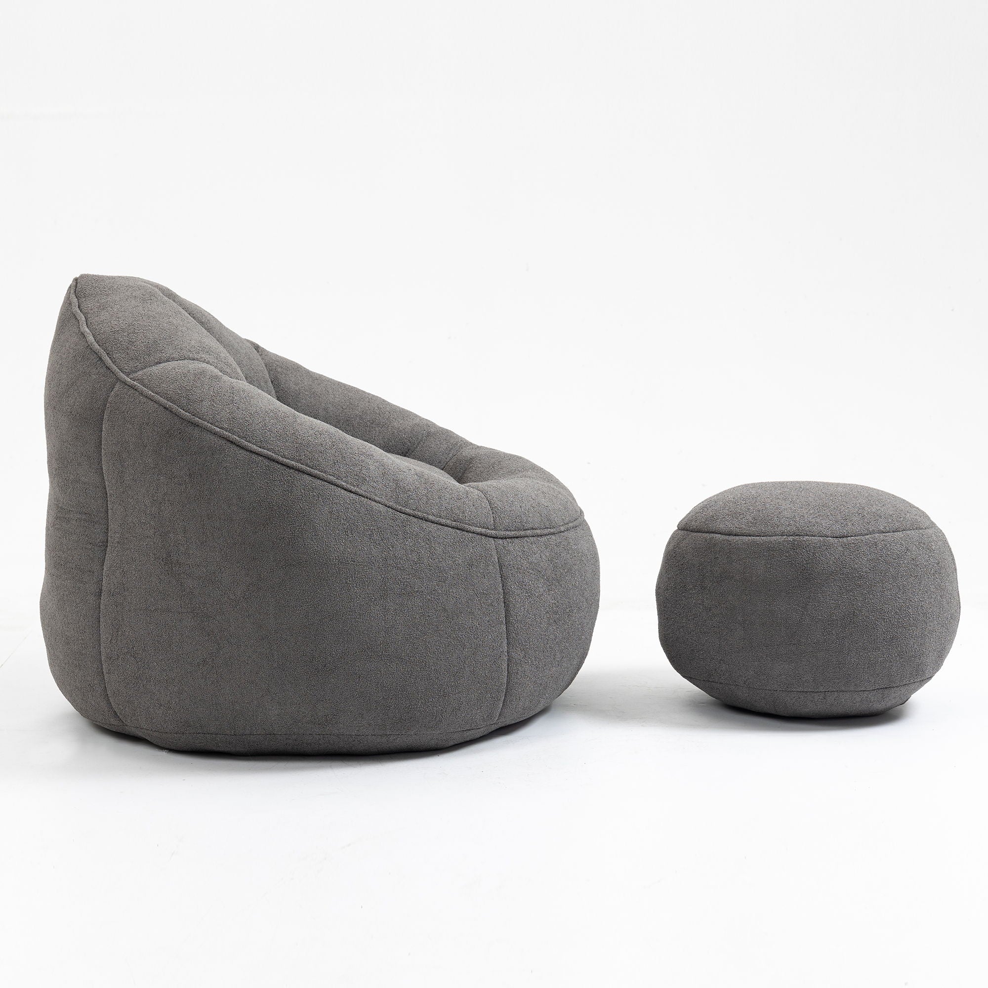 Bedding Bean Bag Sofa Chair High Pressure Foam With Footrest