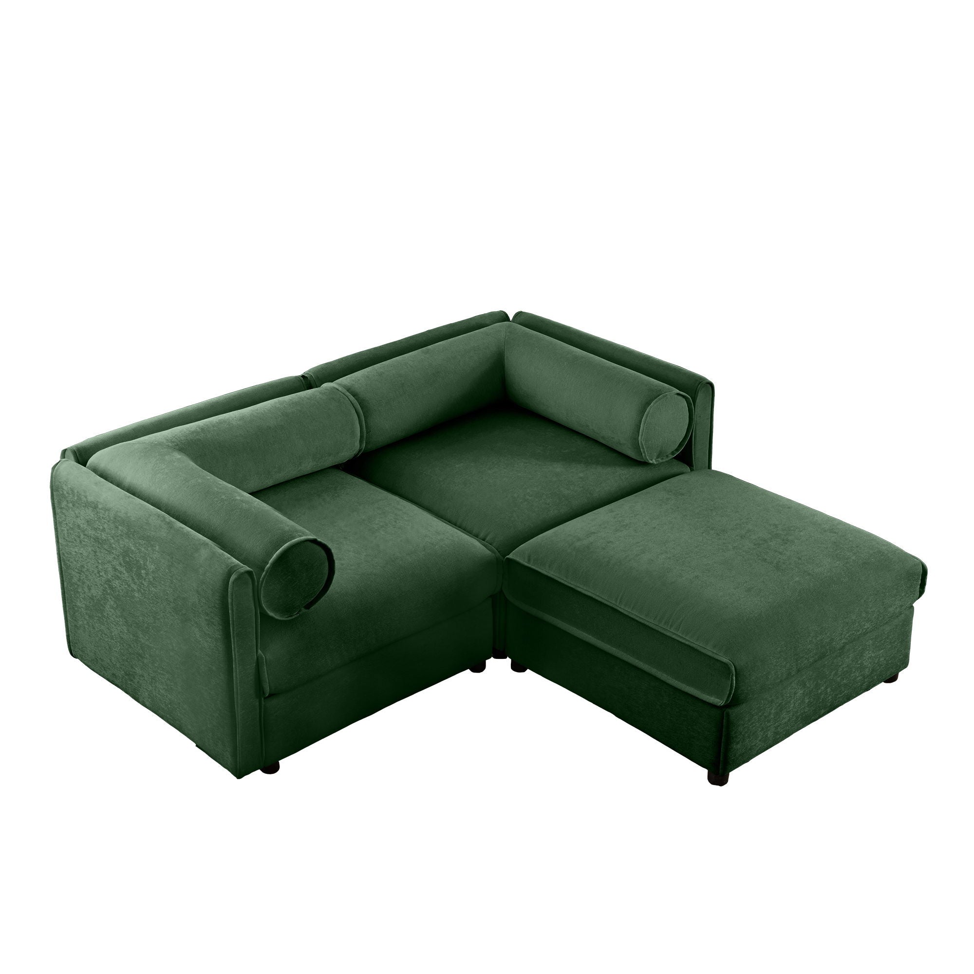 Contemporary Elegant Sofa With Storage And Ottoman