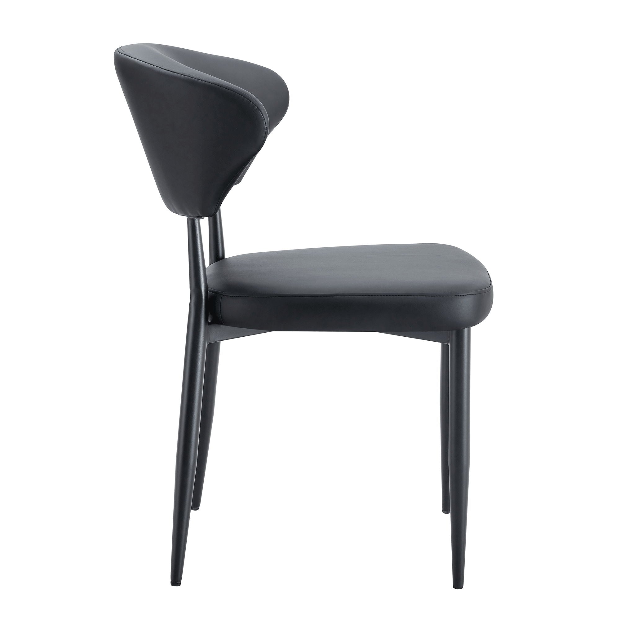 Minimalist Ergonomic Dining Chair With Curved Backres (Set of 4)