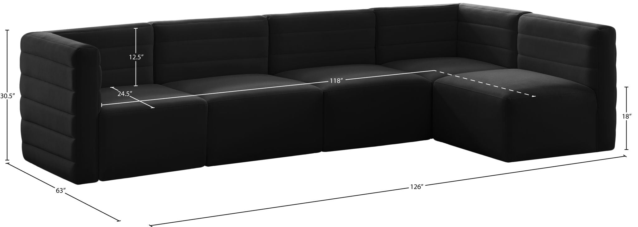 Quincy - 5 Piece Modular Sectional