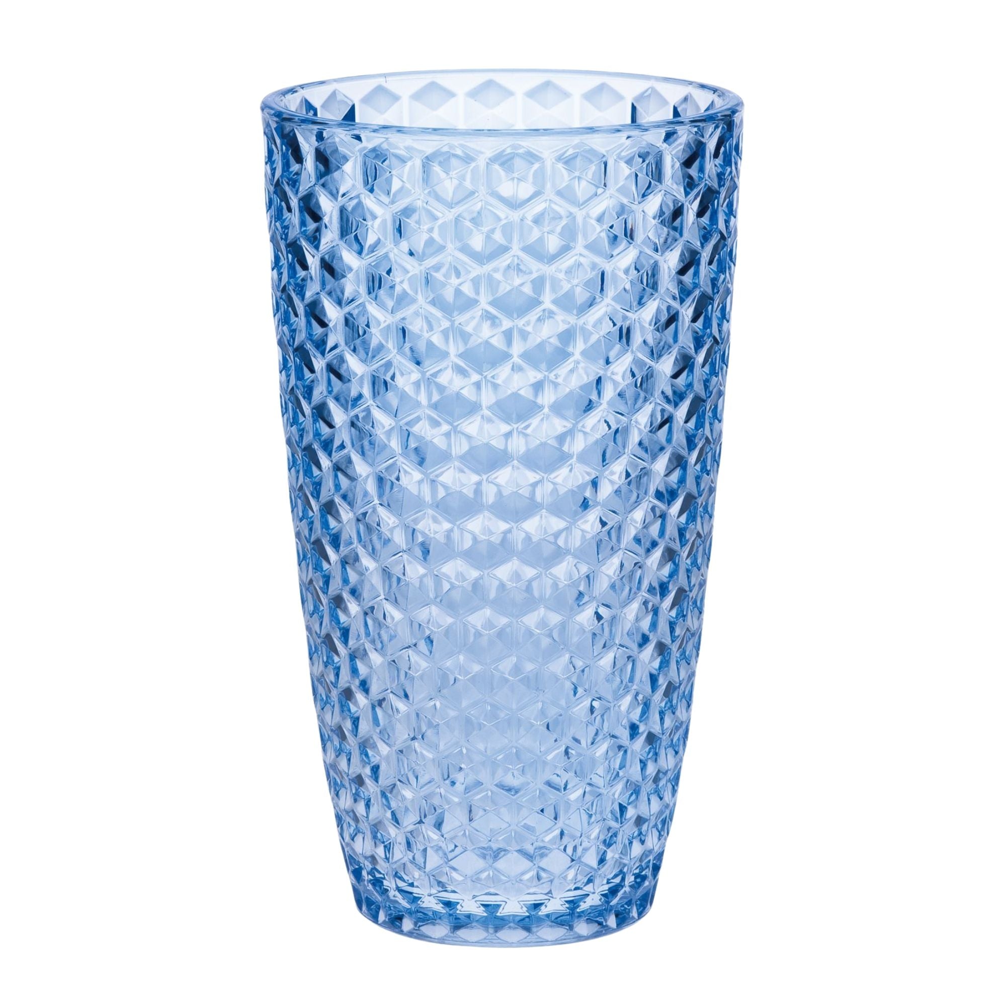 Leading Ware Diamond Cut Acrylic Drinking Glasses (Set of 4)
