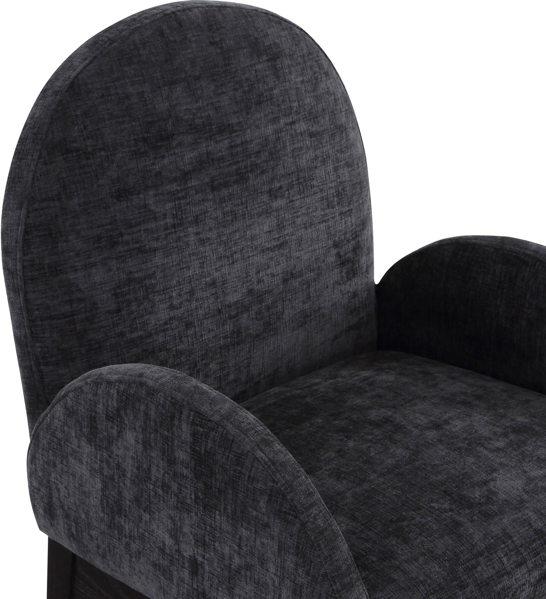Waldorf - Chenille Dining Arm Chair With Black Legs