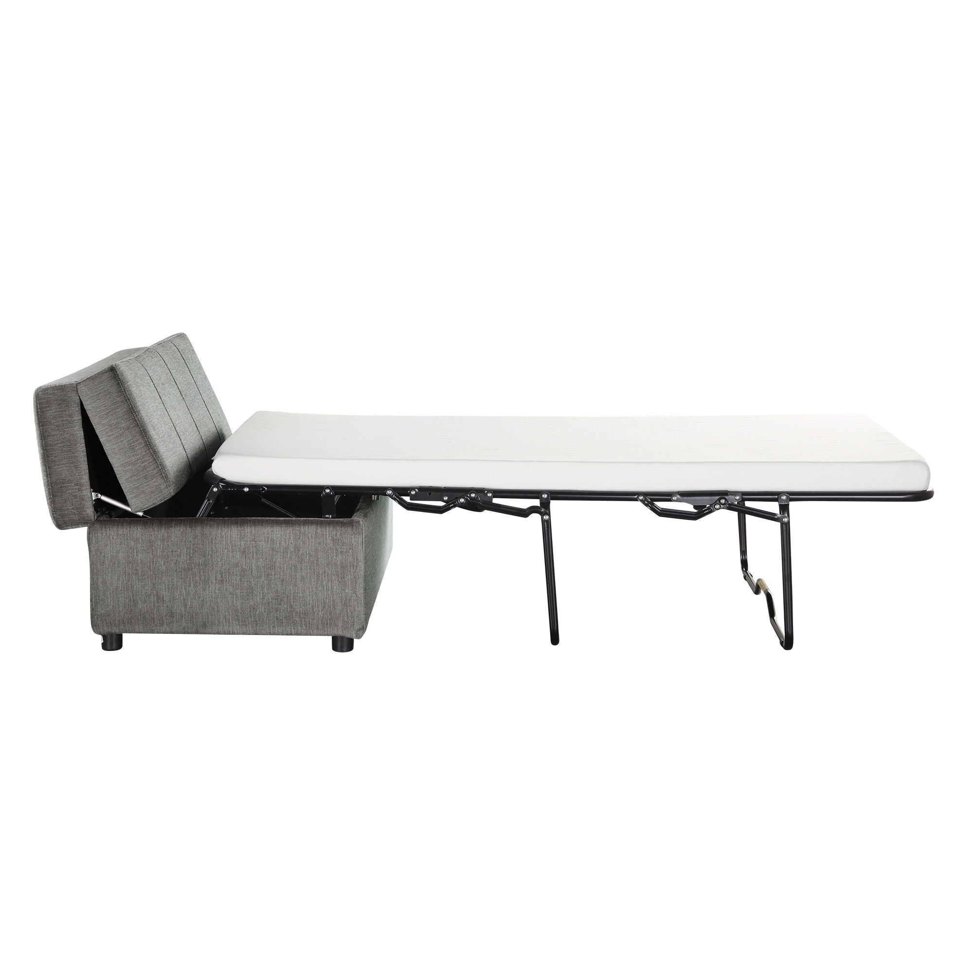 Twin Size Folding Ottoman Sleeper Bed With Mattress Convertible Guest Bed